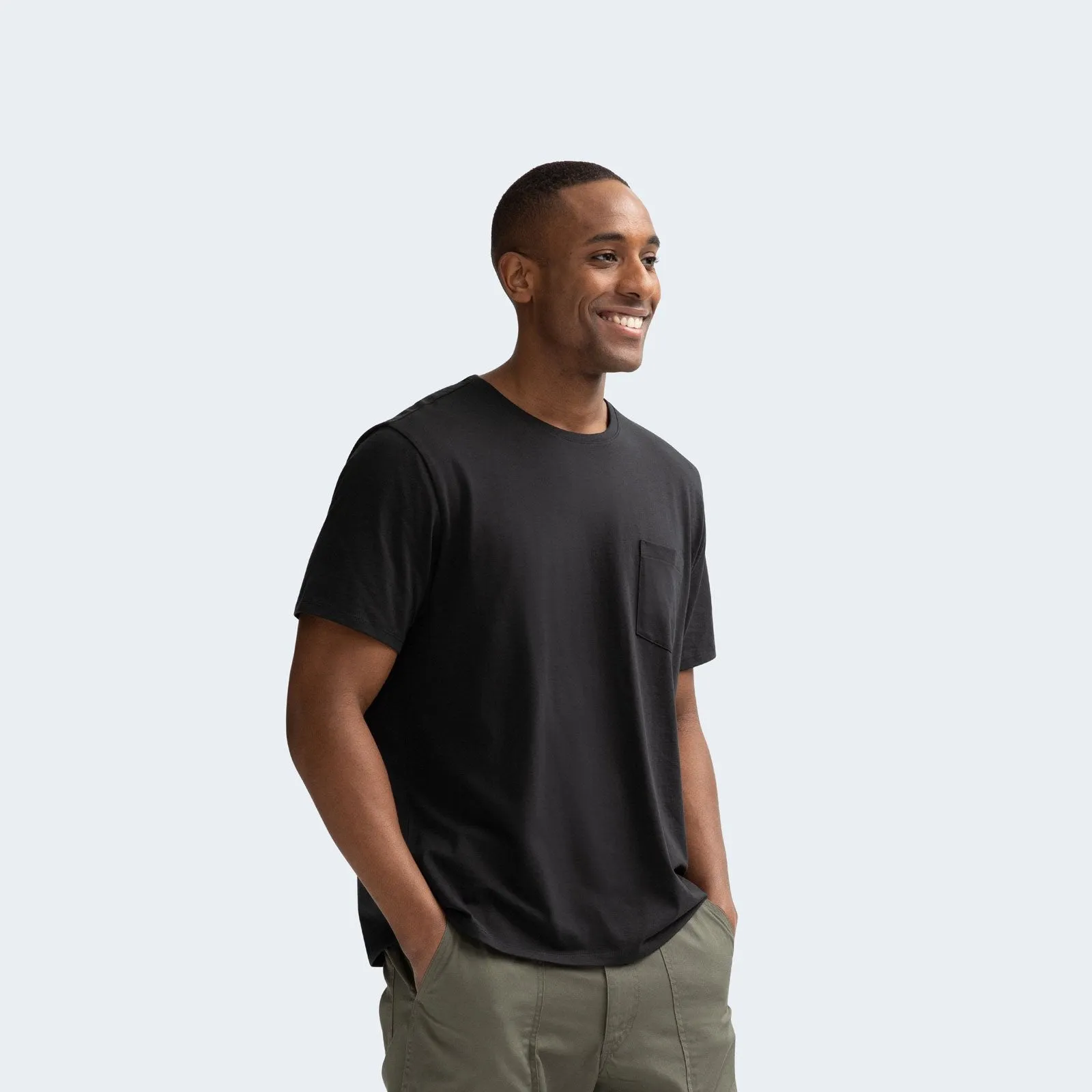 Men's Pima Cotton Pocket Crew Neck T-Shirt