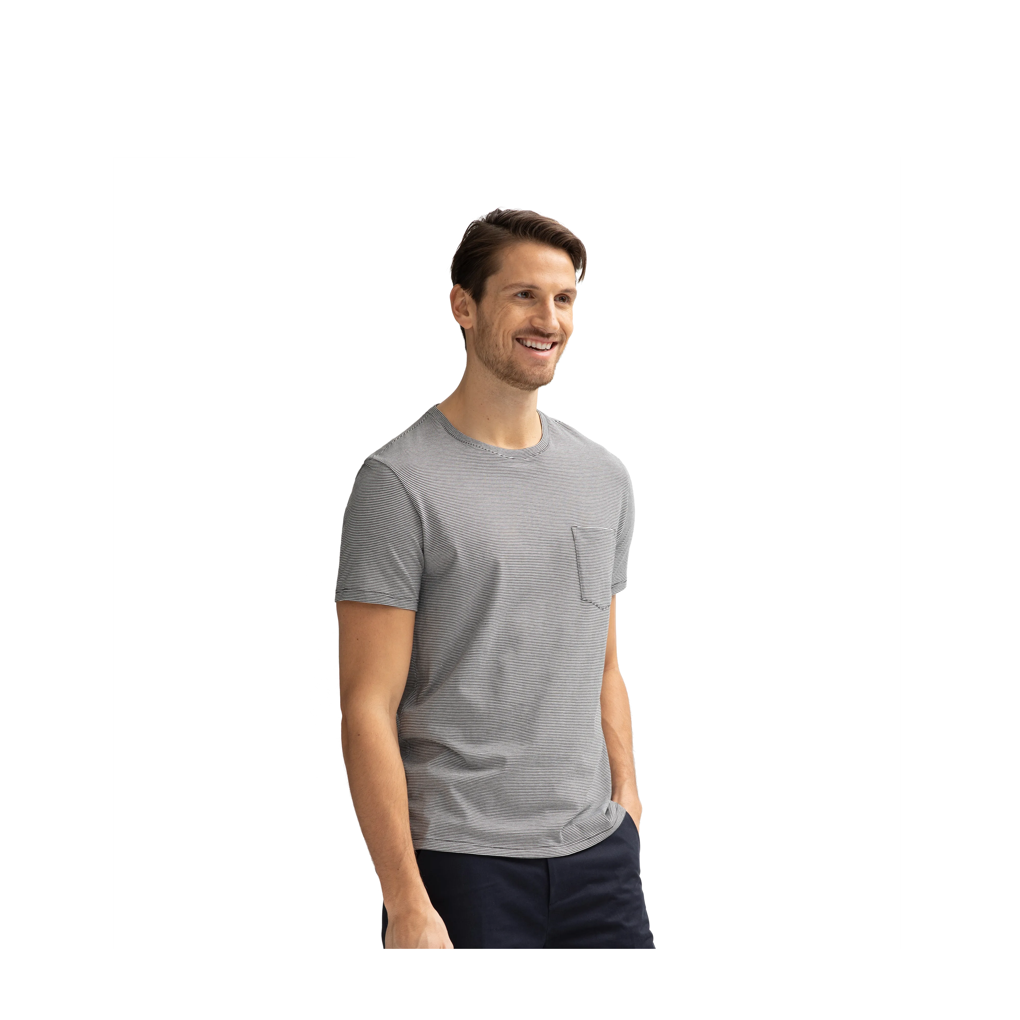 Men's Pima Cotton Pocket Crew Neck T-Shirt