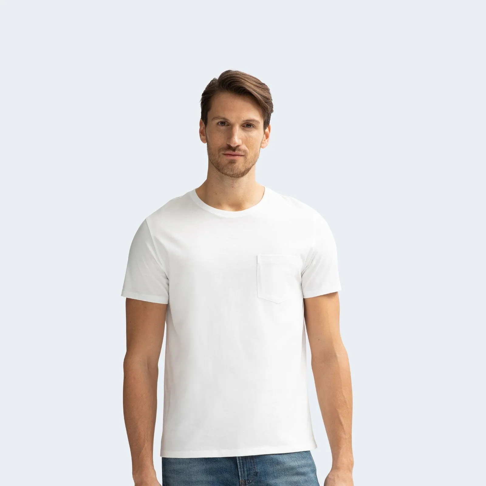 Men's Pima Cotton Pocket Crew Neck T-Shirt