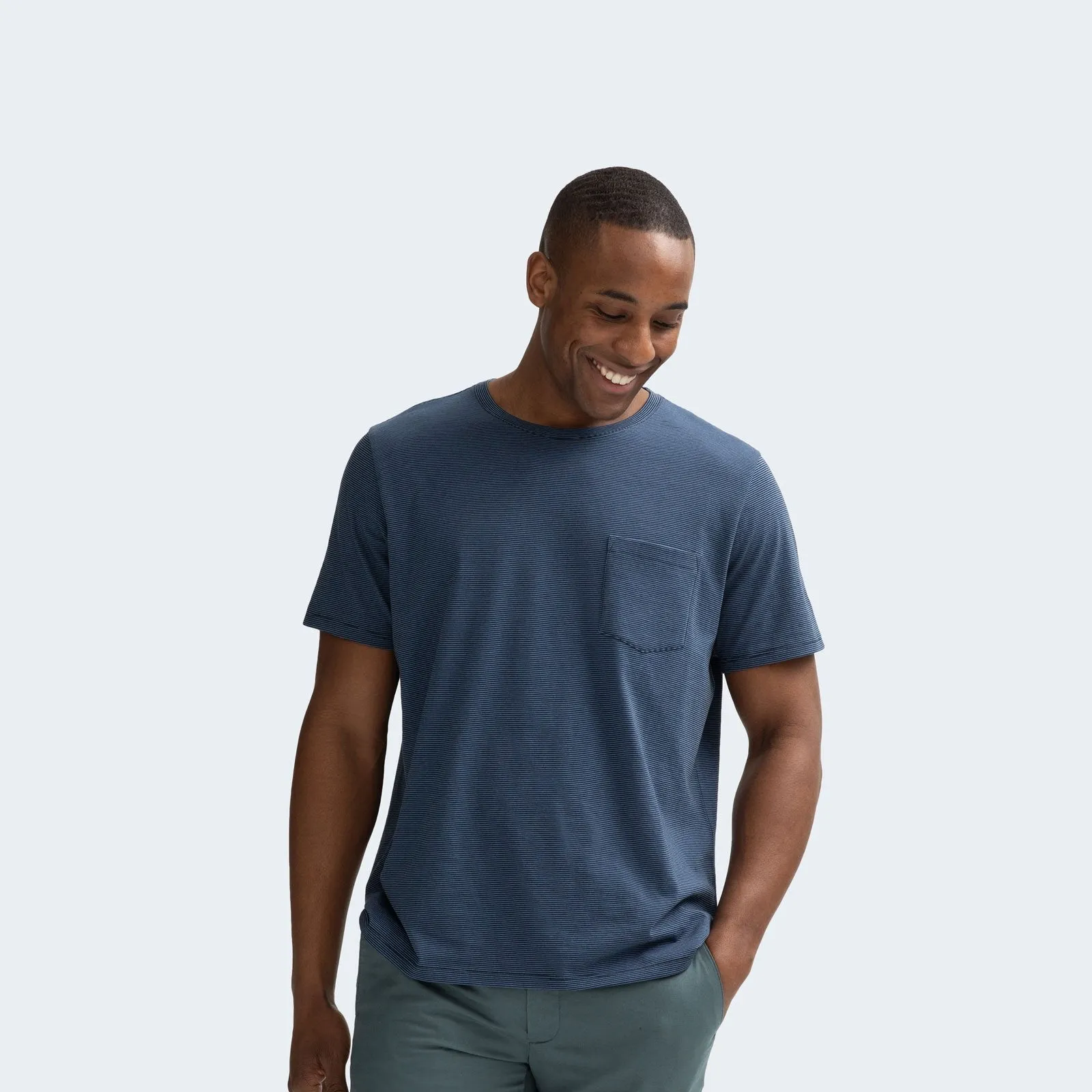 Men's Pima Cotton Pocket Crew Neck T-Shirt