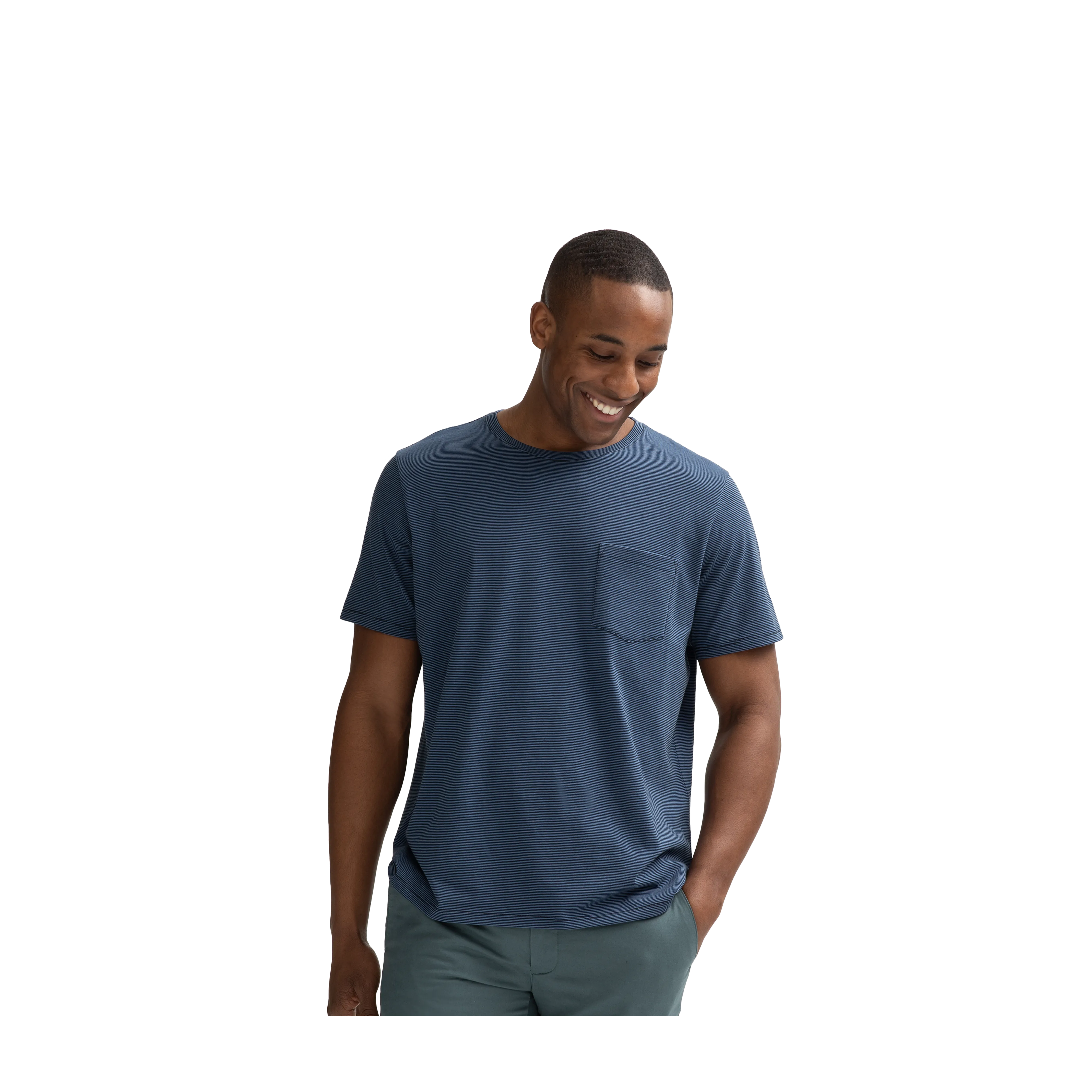 Men's Pima Cotton Pocket Crew Neck T-Shirt