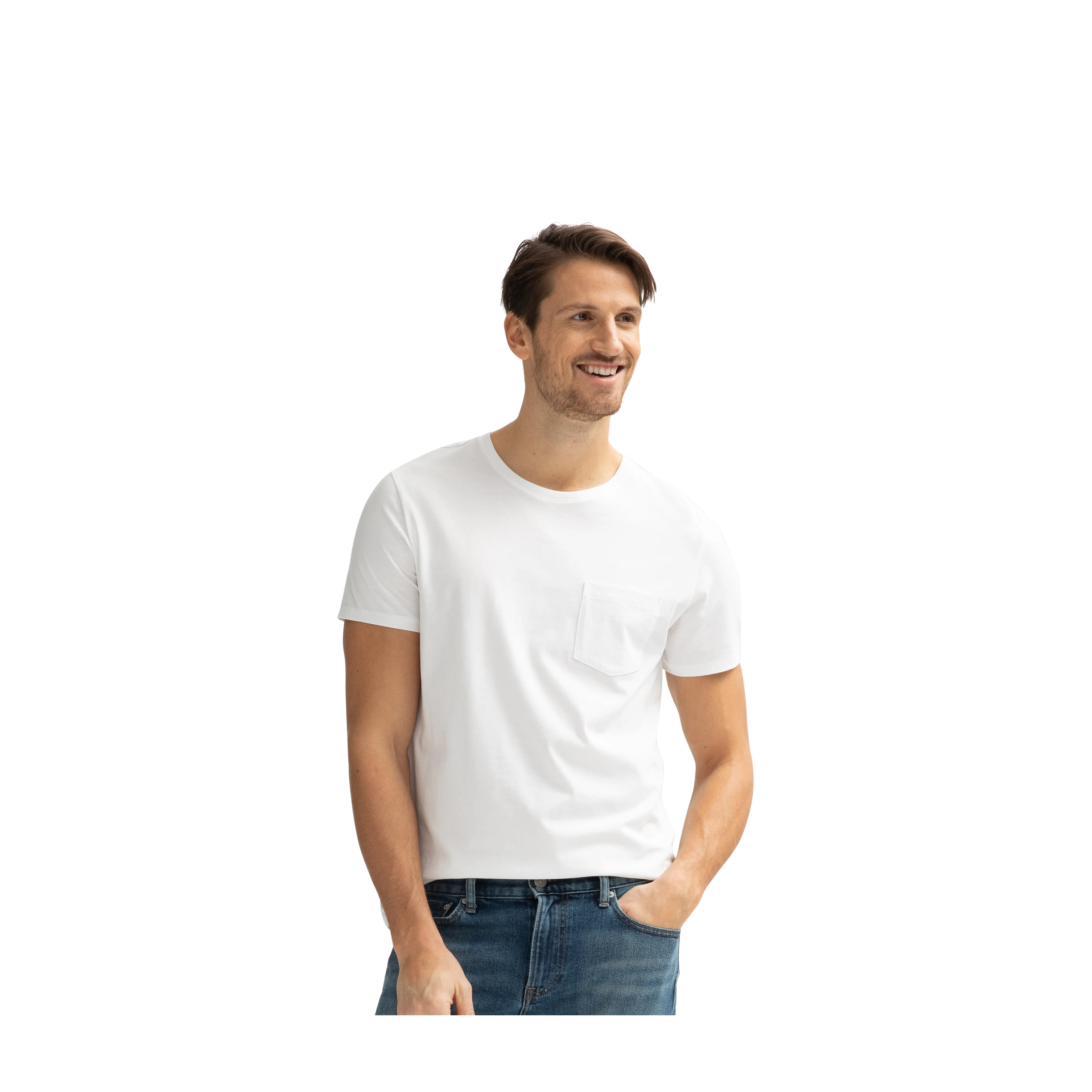 Men's Pima Cotton Pocket Crew Neck T-Shirt