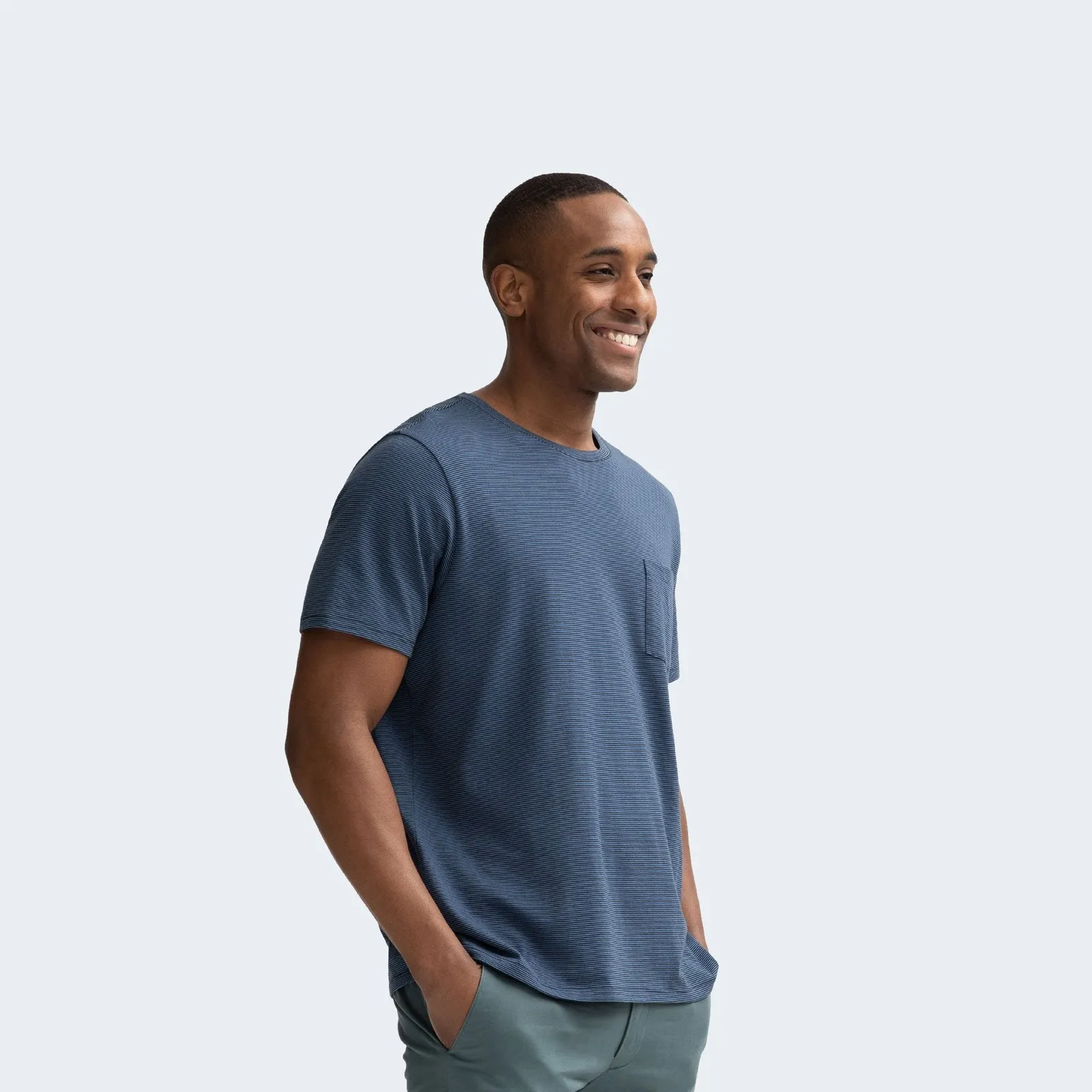 Men's Pima Cotton Pocket Crew Neck T-Shirt