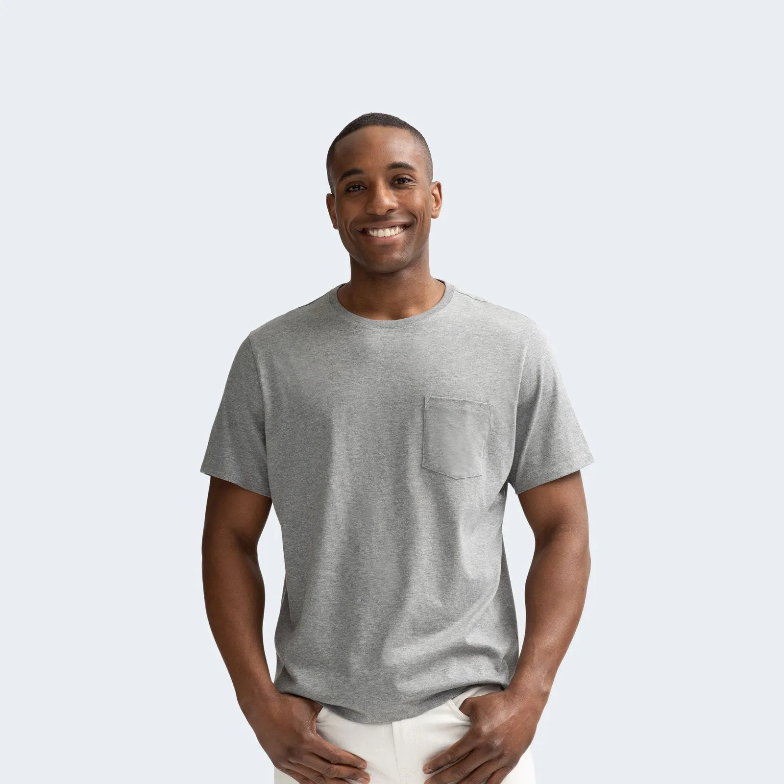 Men's Pima Cotton Pocket Crew Neck T-Shirt