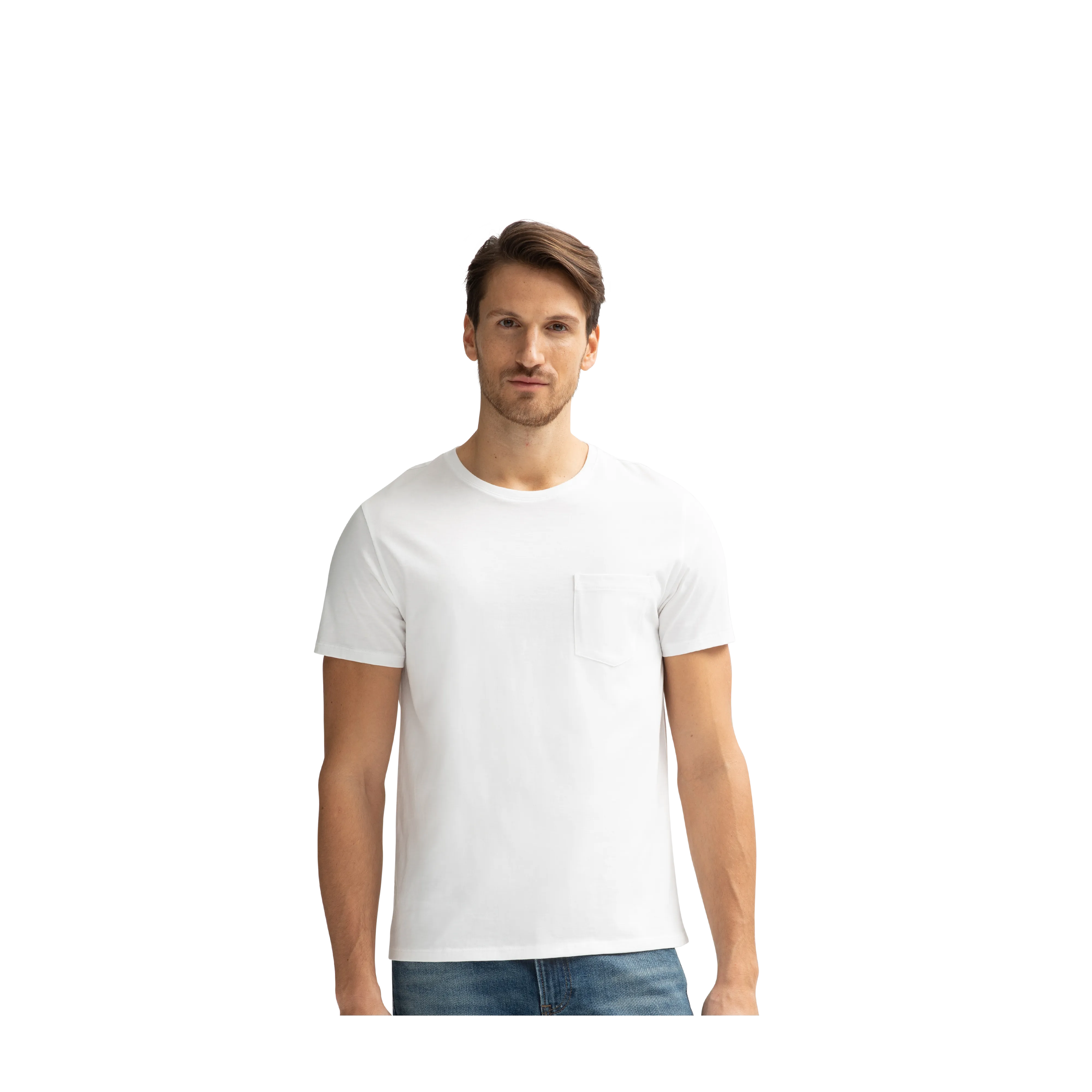 Men's Pima Cotton Pocket Crew Neck T-Shirt