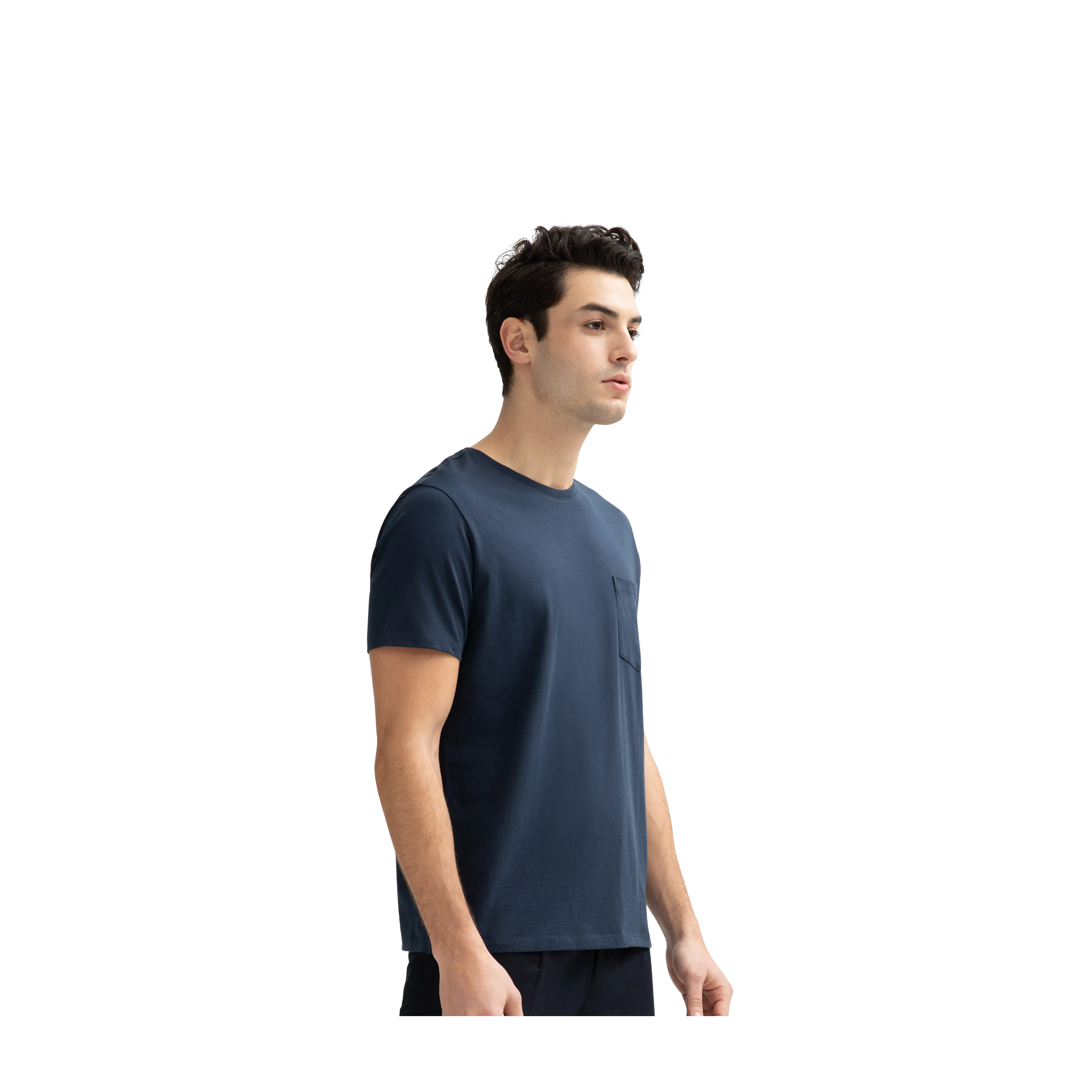 Men's Pima Cotton Pocket Crew Neck T-Shirt