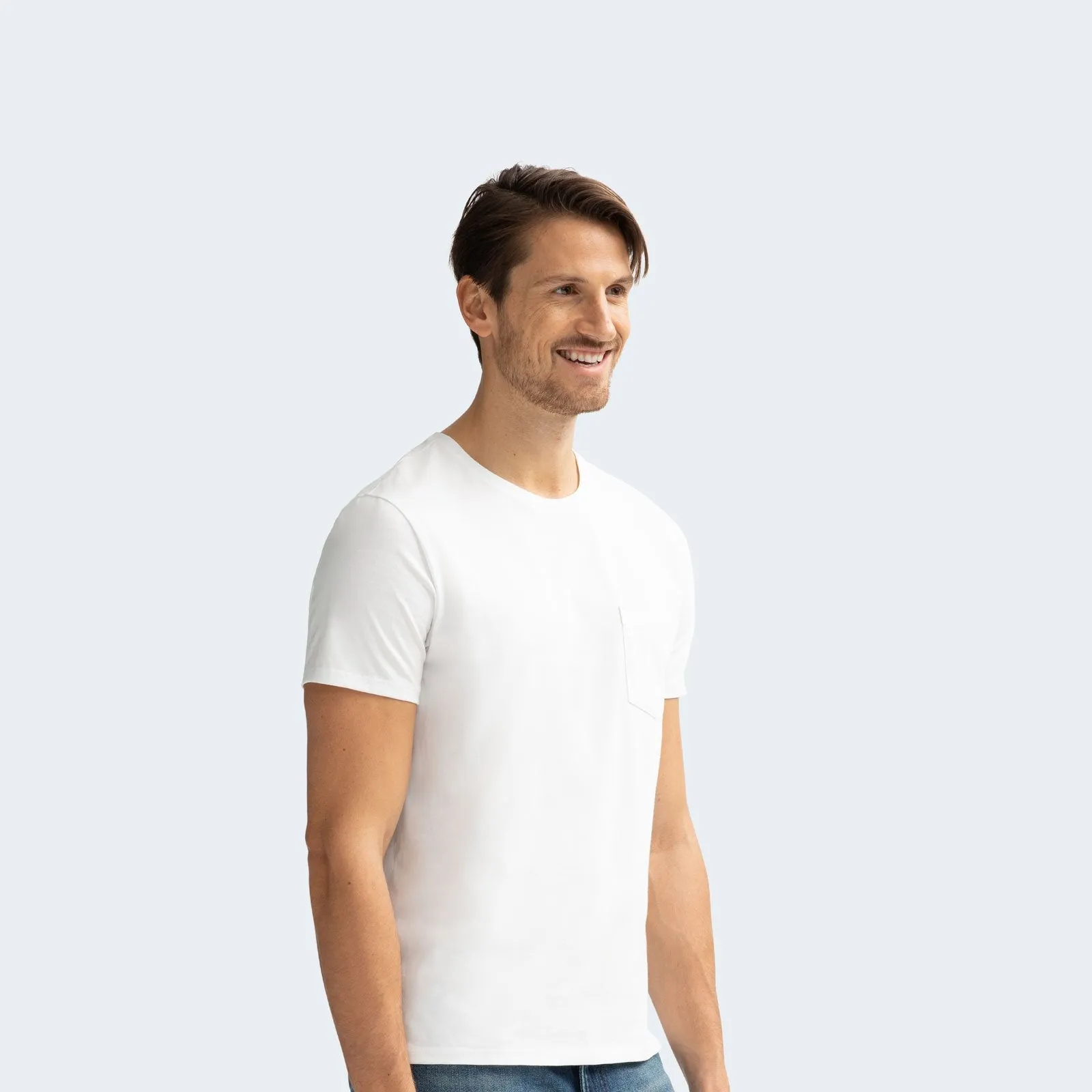 Men's Pima Cotton Pocket Crew Neck T-Shirt