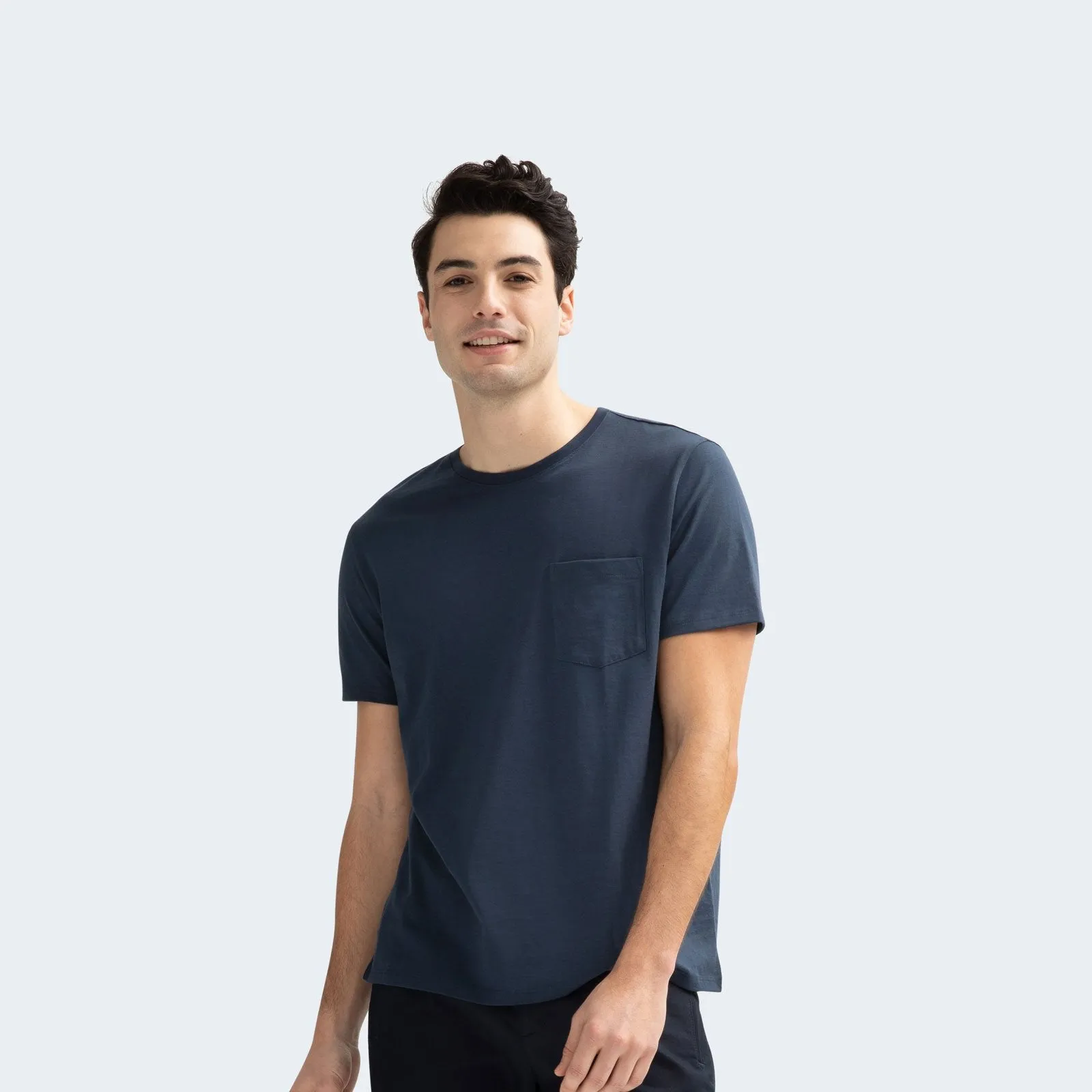 Men's Pima Cotton Pocket Crew Neck T-Shirt