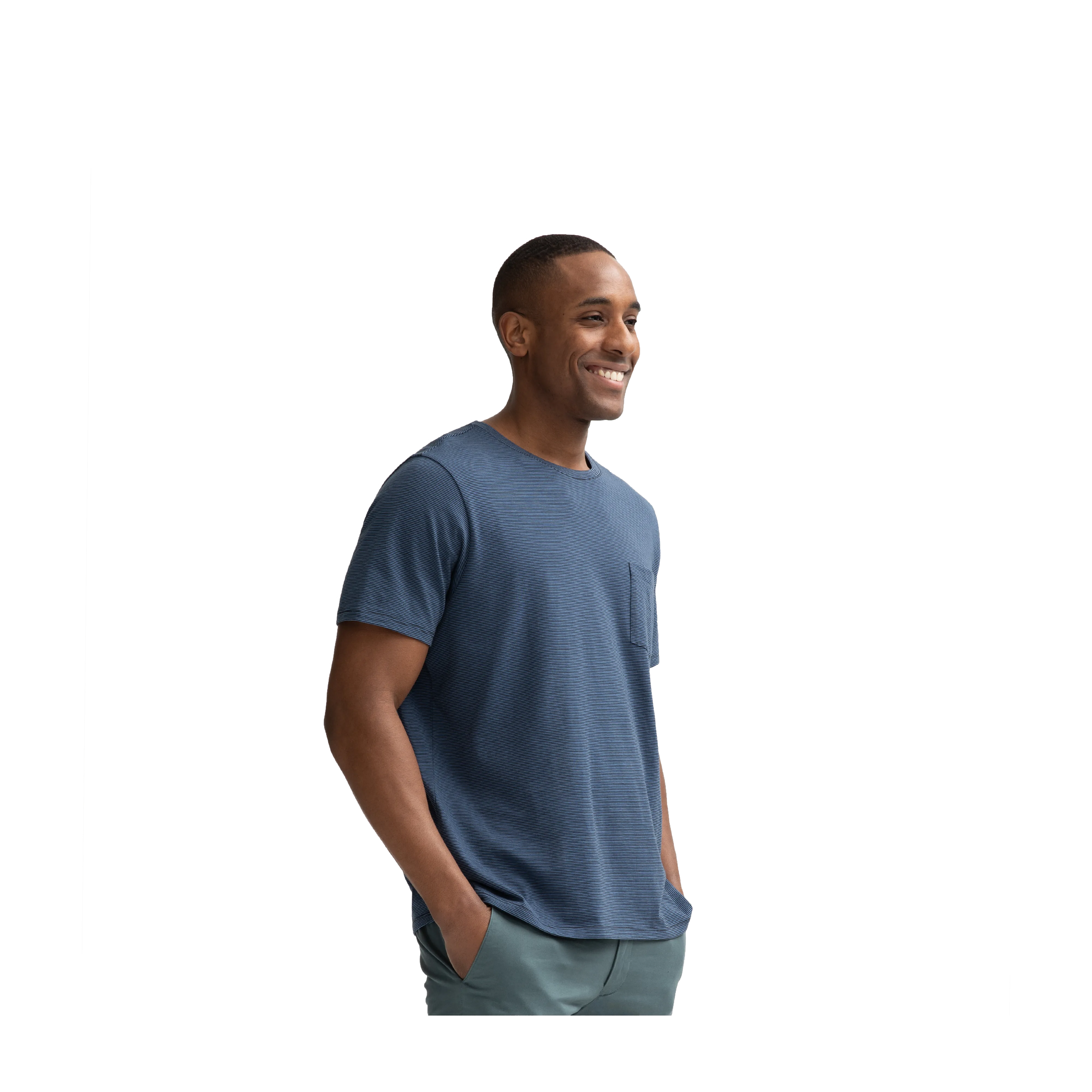 Men's Pima Cotton Pocket Crew Neck T-Shirt