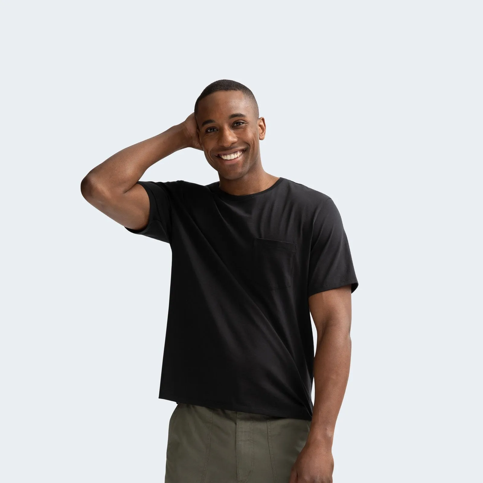 Men's Pima Cotton Pocket Crew Neck T-Shirt