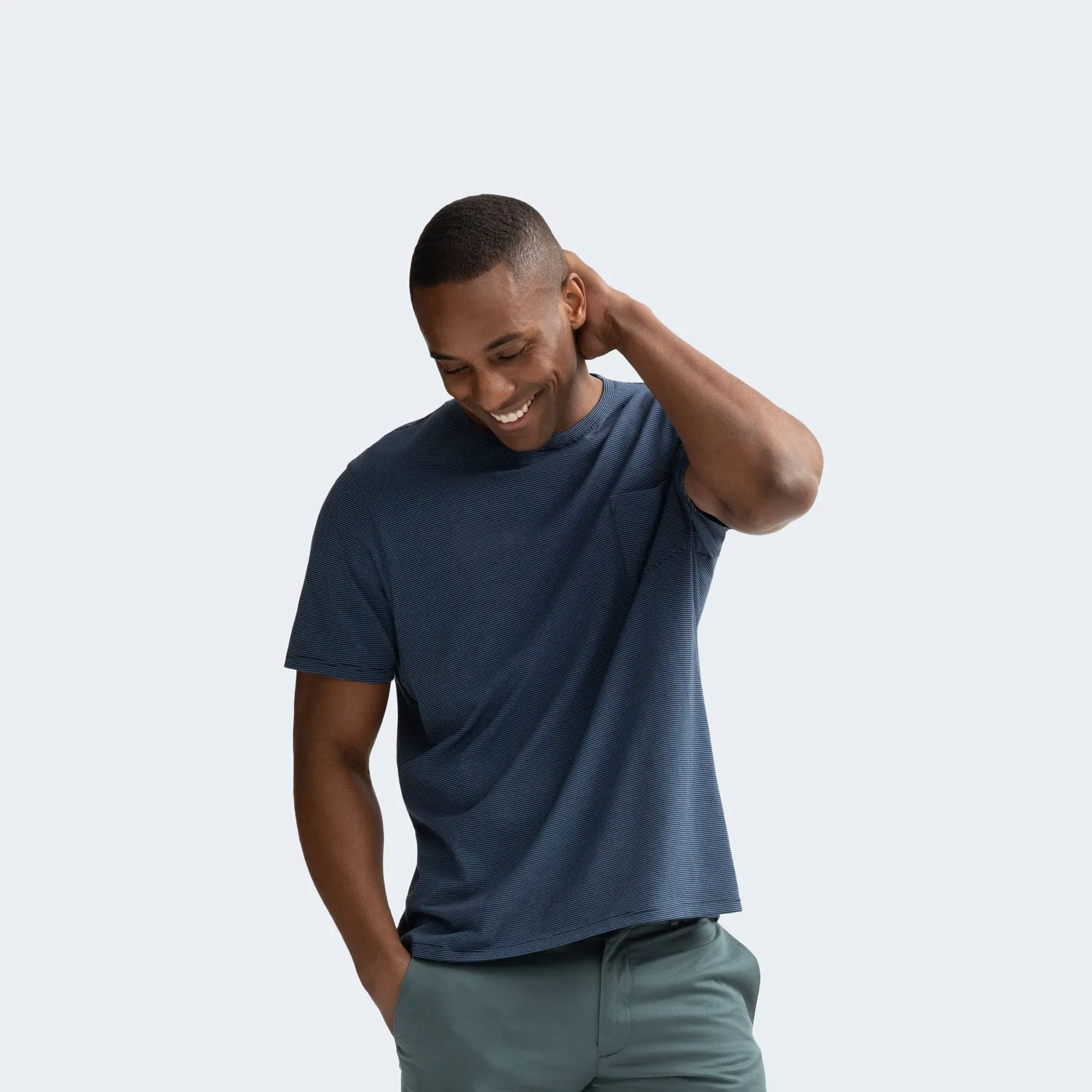 Men's Pima Cotton Pocket Crew Neck T-Shirt