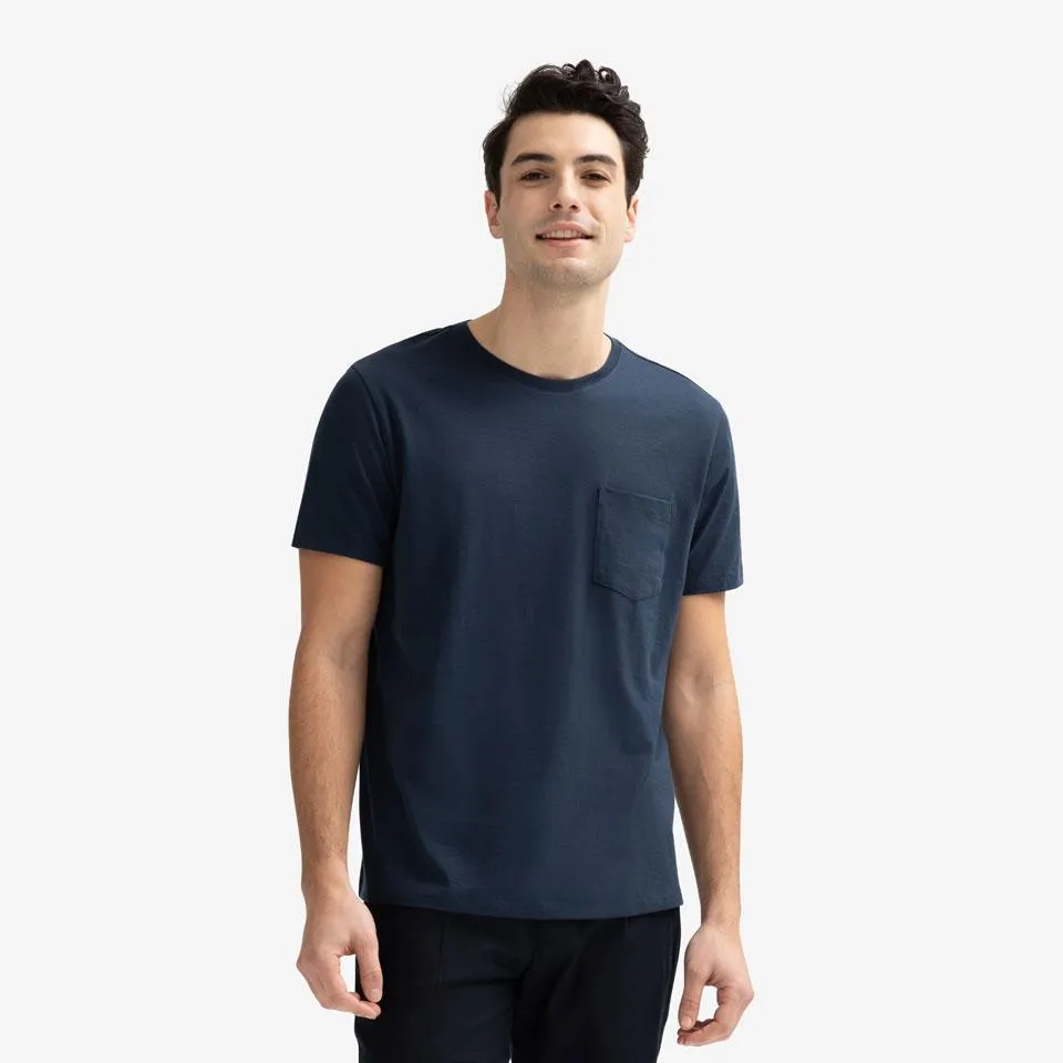 Men's Pima Cotton Pocket Crew Neck T-Shirt