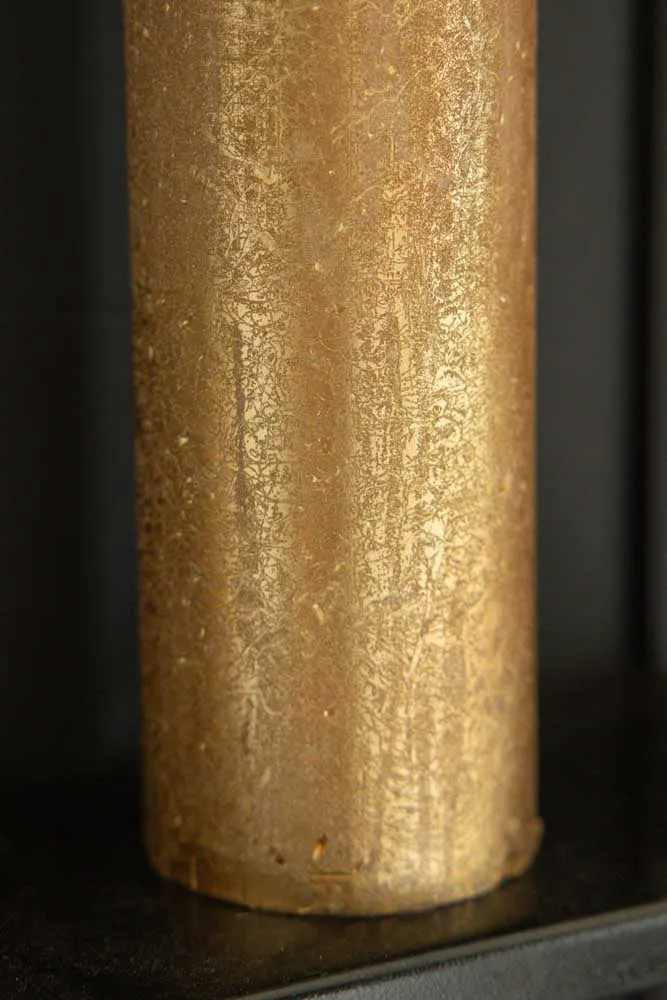 Metallic Gold Shimmer Pillar Candle - Medium