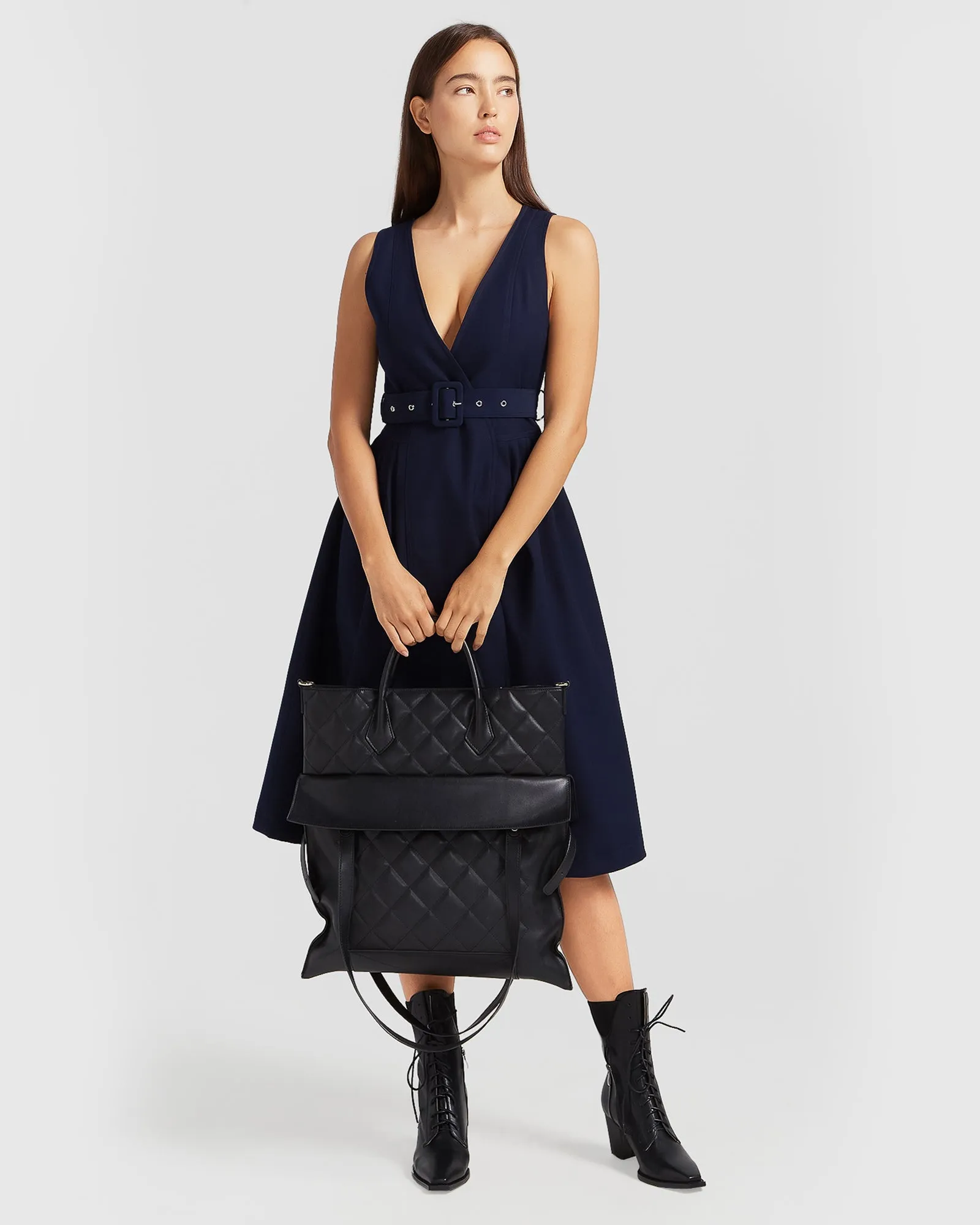 Miss Independence Midi Dress - Navy