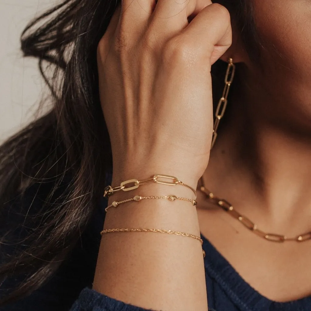 Moda Gold Layering Bracelet Stack