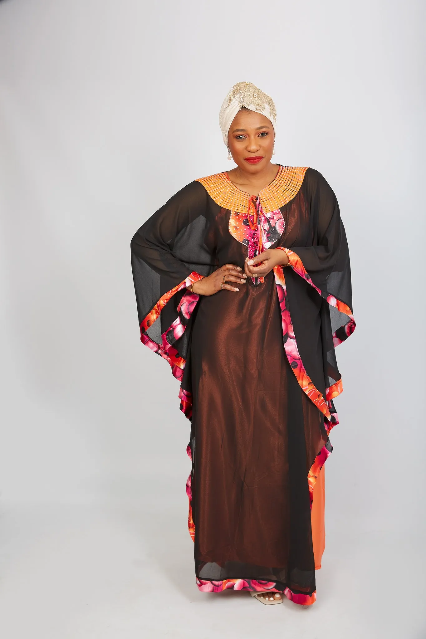 New In African Chiffon Kaftan Boubou Bubu Maxi Dress - Latoya