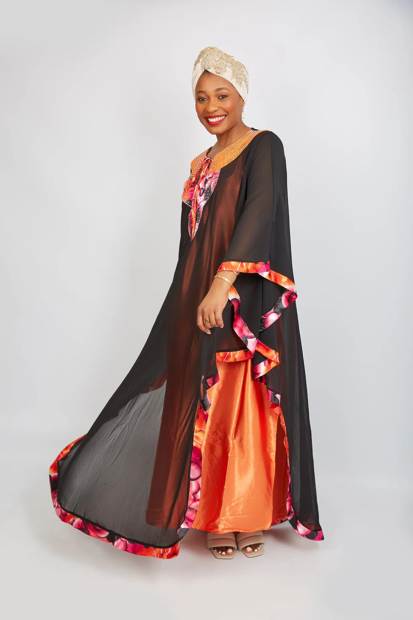 New In African Chiffon Kaftan Boubou Bubu Maxi Dress - Latoya