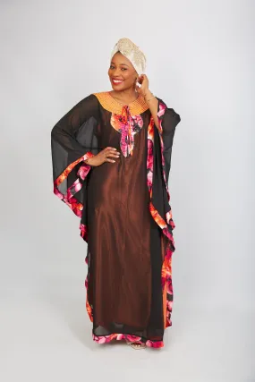 New In African Chiffon Kaftan Boubou Bubu Maxi Dress - Latoya