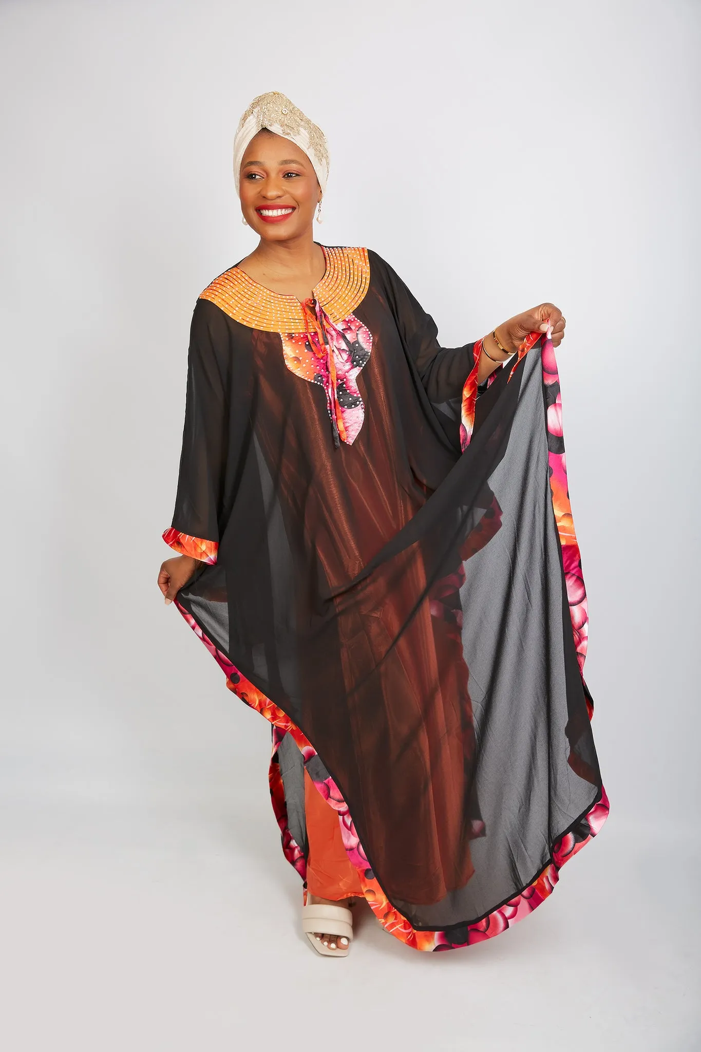 New In African Chiffon Kaftan Boubou Bubu Maxi Dress - Latoya