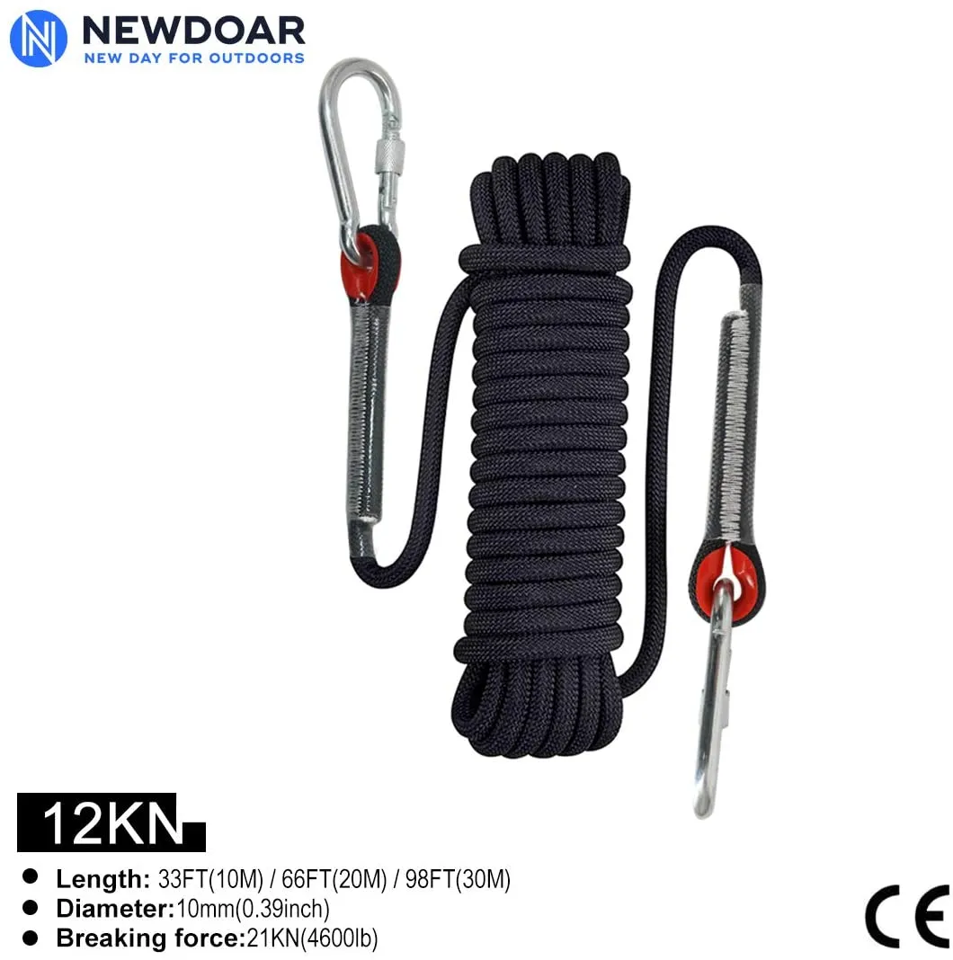 NewDoar Static Climbing Rope 10mm Escape Rope