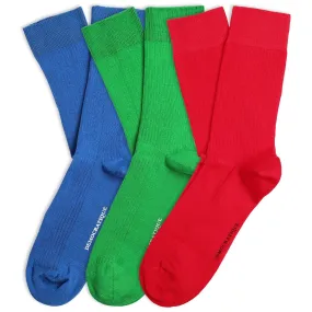 Originals Fine Rib 3-pair Popcolor Pack - Red, Green and Blue