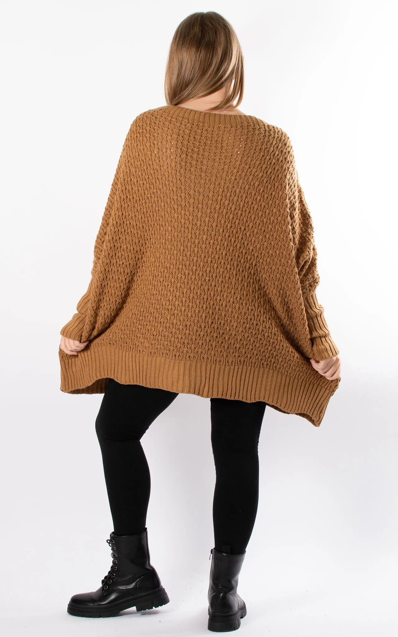 Oversized Chunky Knit Jumper | Camel