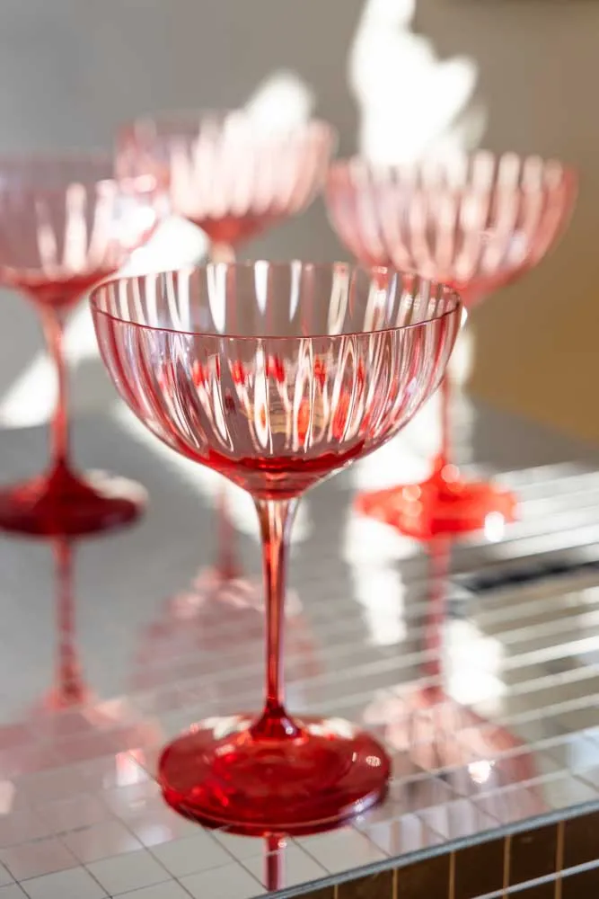 Pink Champagne Glass