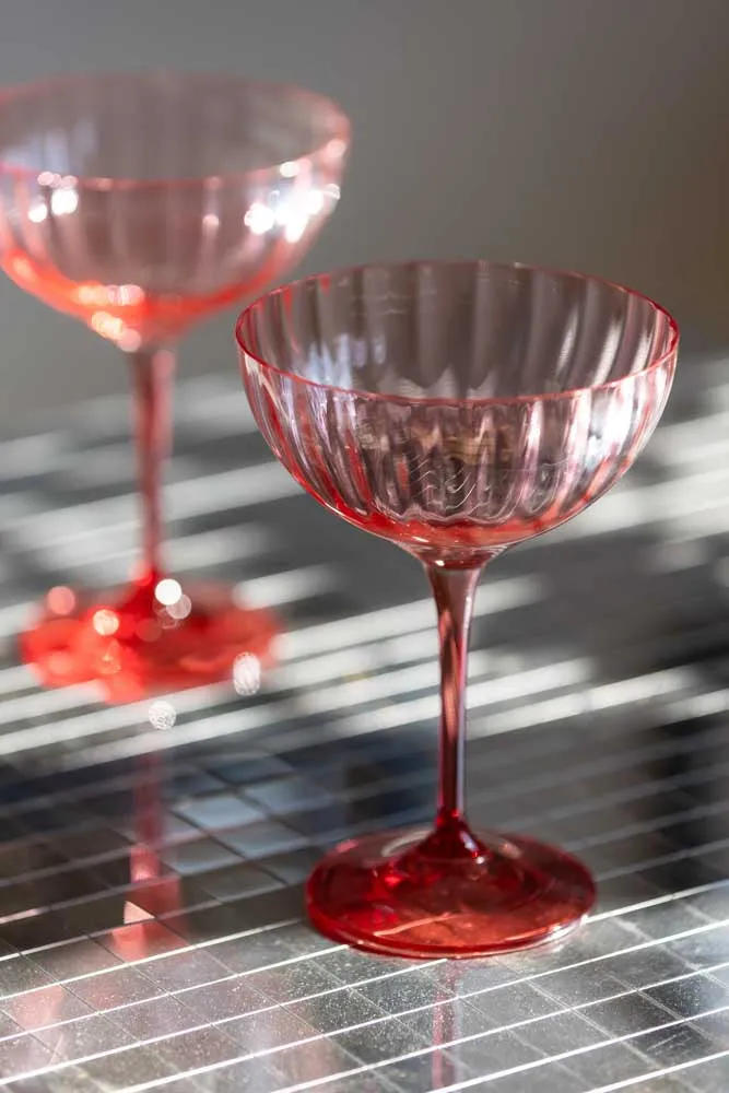 Pink Champagne Glass