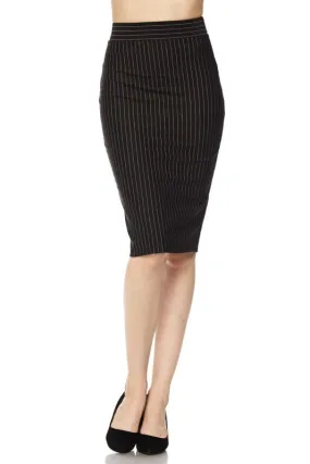 Pinstriped Pencil Skirt-FINAL SALE-NOT ELIGIBLE FOR EXCHANGE OR REFUND