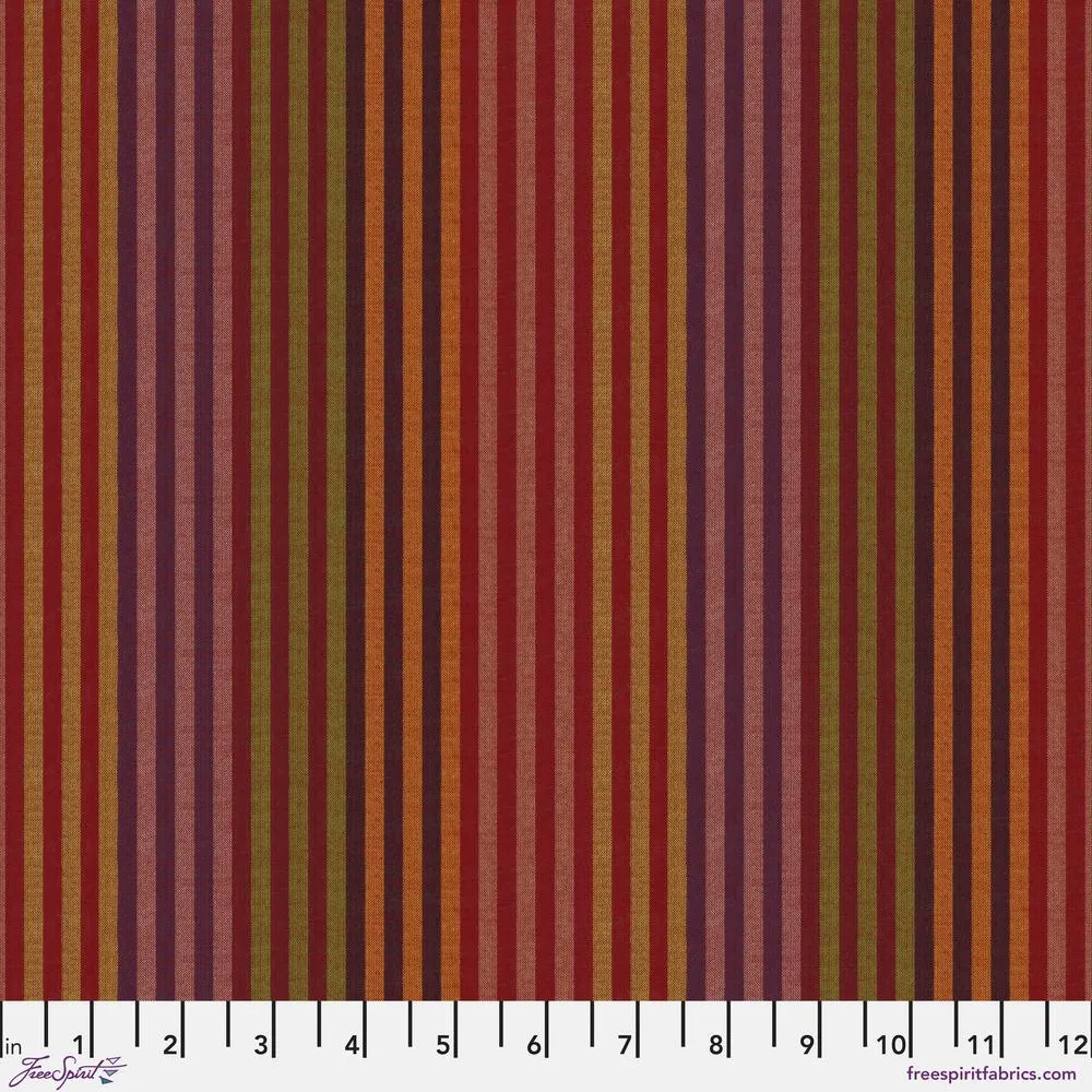 *Pre Order Kaffe Fassett WOVEN STRIPES WSGP001.EARTH Caterpillar Stripe.Priced per 25cm - due March/April 2025