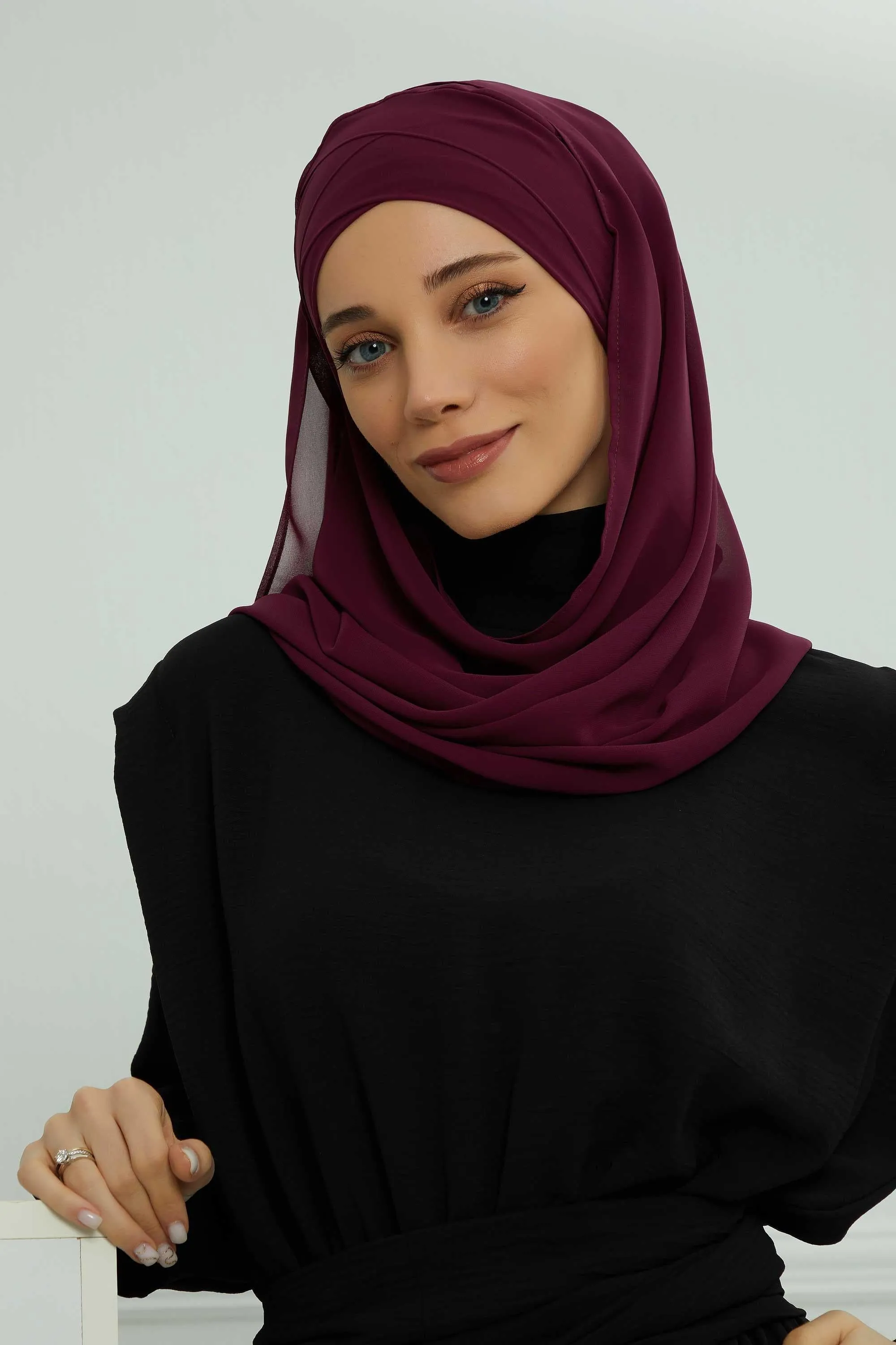 Premium Chiffon Shawl Hijab for Everyday Wear, Lightweight Breathable Women's Headscarf, Soft Chiffon Hijab Scarf for Women,CPS-15