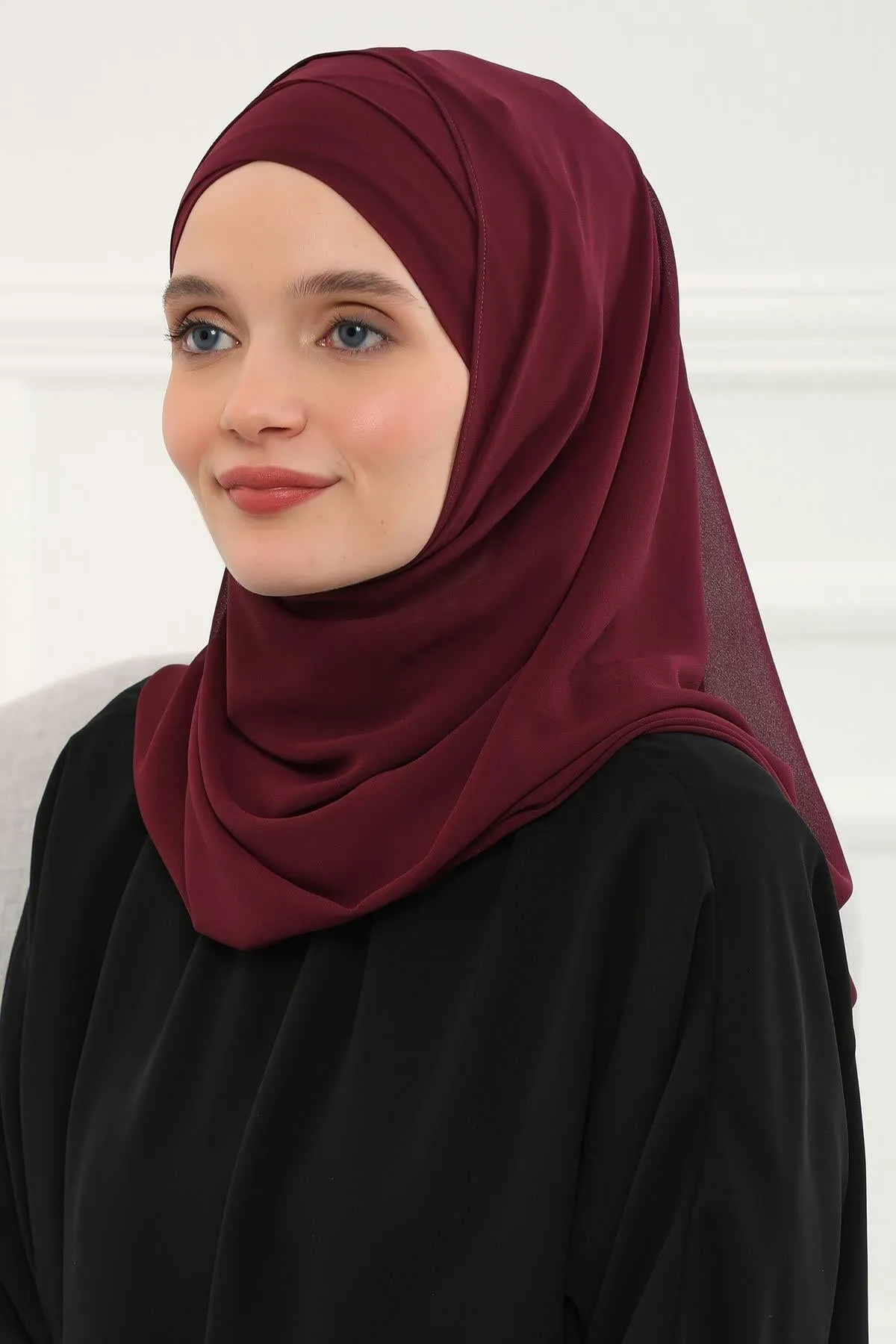 Premium Chiffon Shawl Hijab for Everyday Wear, Lightweight Breathable Women's Headscarf, Soft Chiffon Hijab Scarf for Women,CPS-15