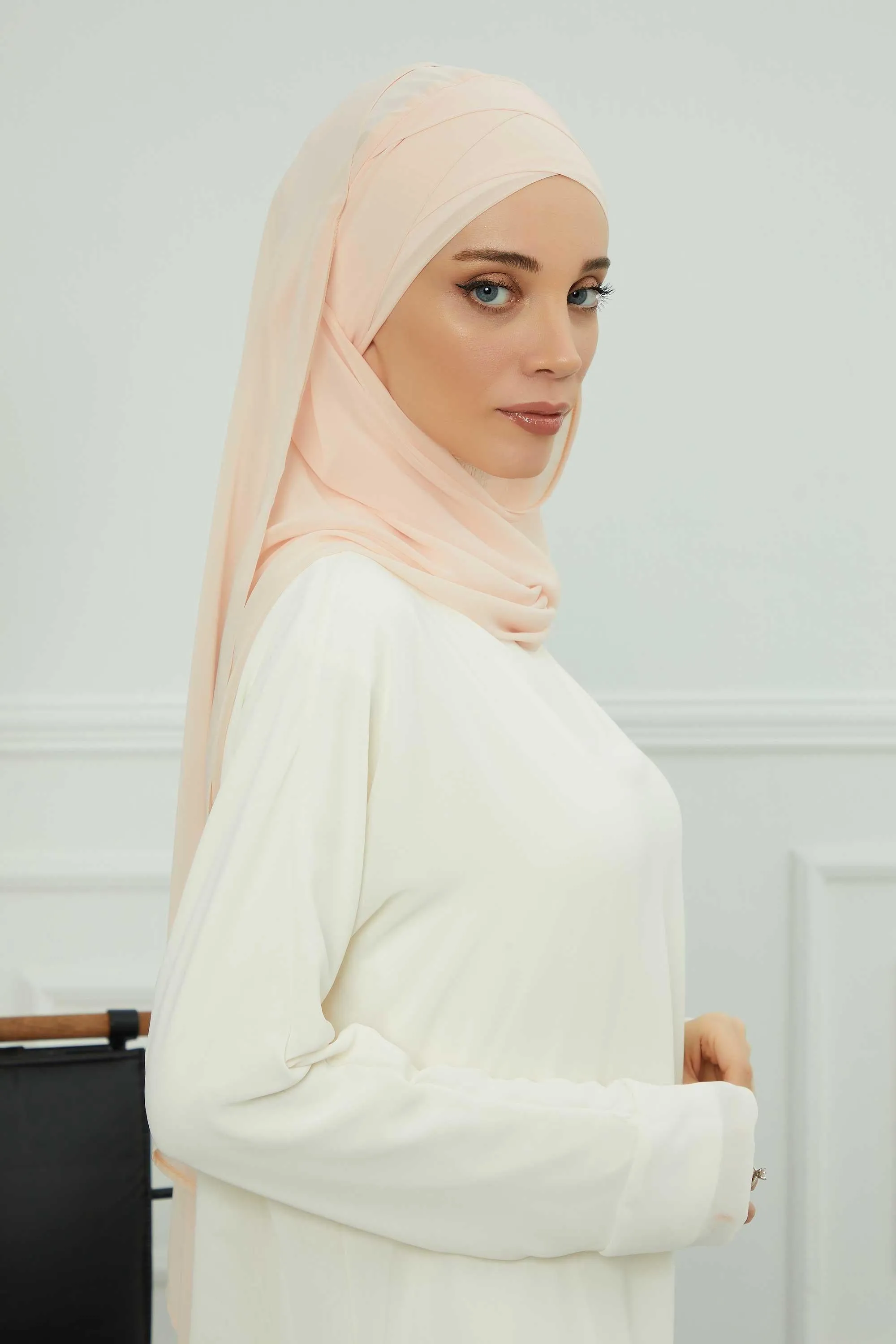 Premium Chiffon Shawl Hijab for Everyday Wear, Lightweight Breathable Women's Headscarf, Soft Chiffon Hijab Scarf for Women,CPS-15