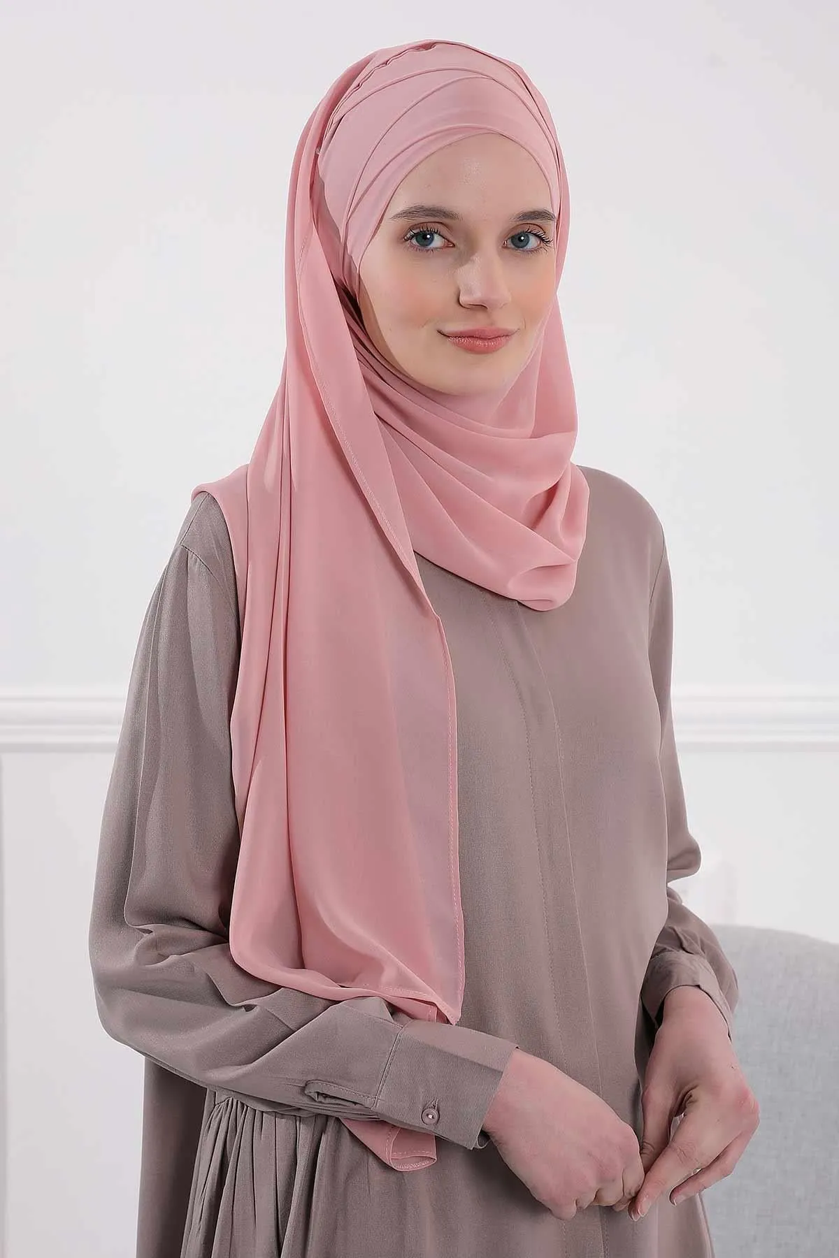 Premium Chiffon Shawl Hijab for Everyday Wear, Lightweight Breathable Women's Headscarf, Soft Chiffon Hijab Scarf for Women,CPS-15