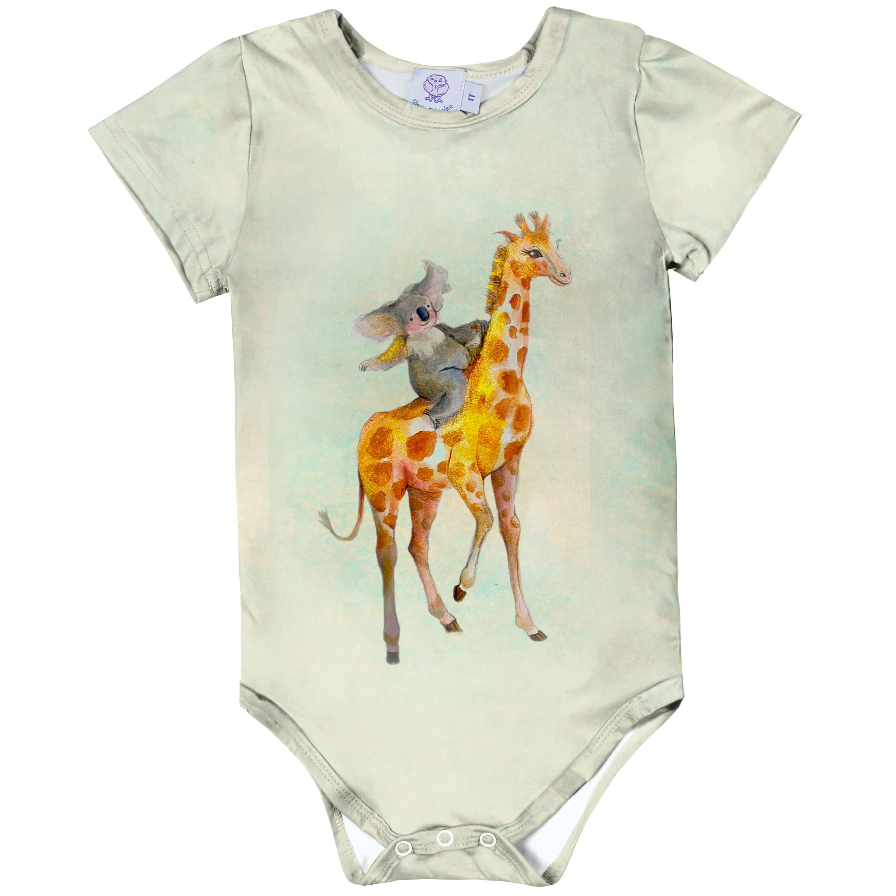 PREORDER Giraffe Koala Short Sleeve Onesie (Ships w/c 2nd Dec)