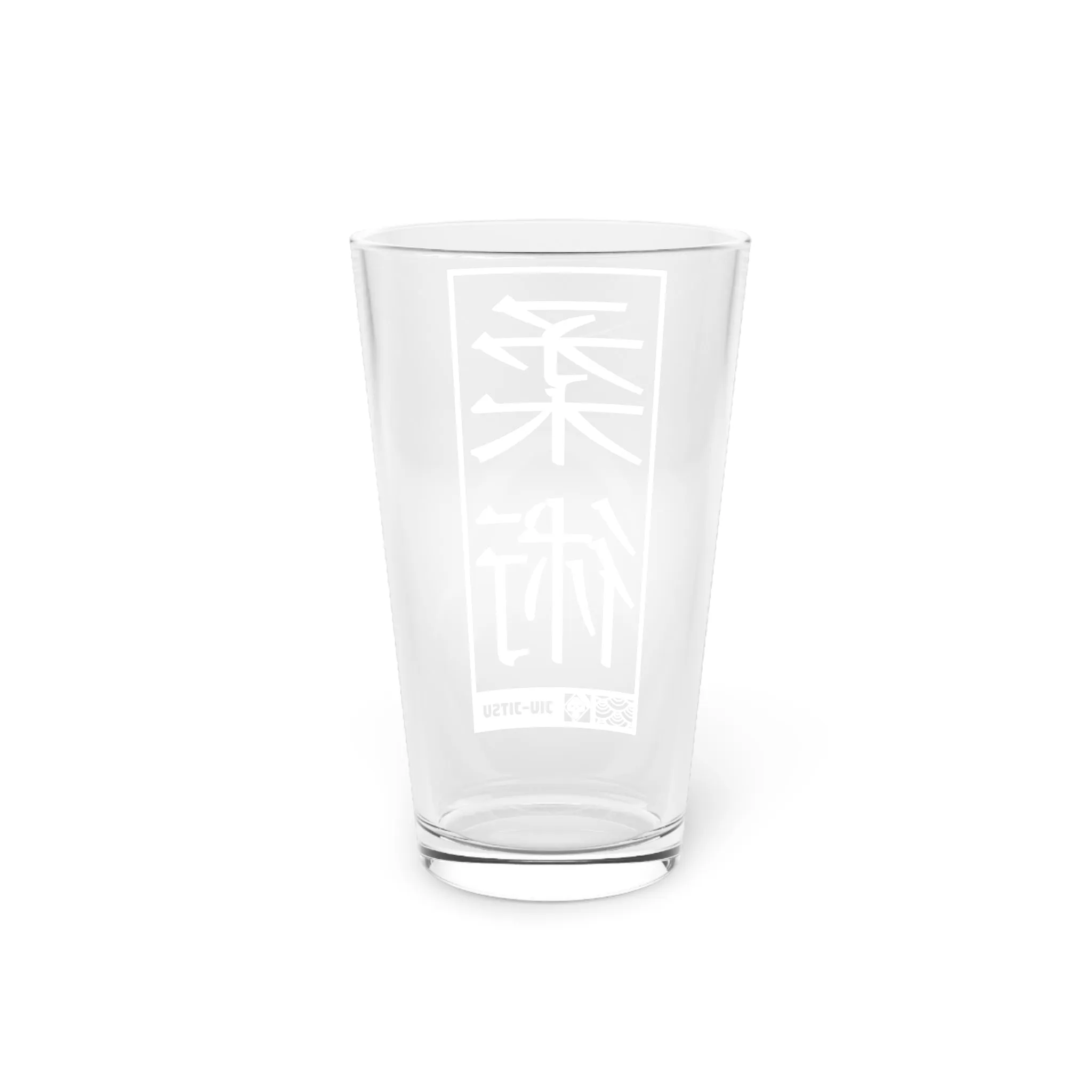 Roll and Refresh: Stylish Jiu-Jitsu Pint Glass for Martial Arts Fans, 16oz