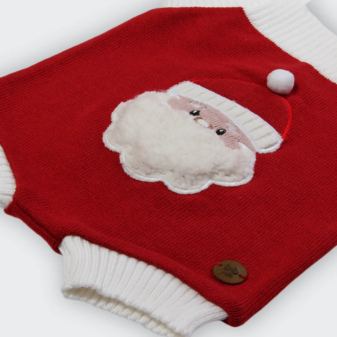 Romper Tricot Papai Noel - Unissex PRÉ VENDA ENVIO DIA 05.11