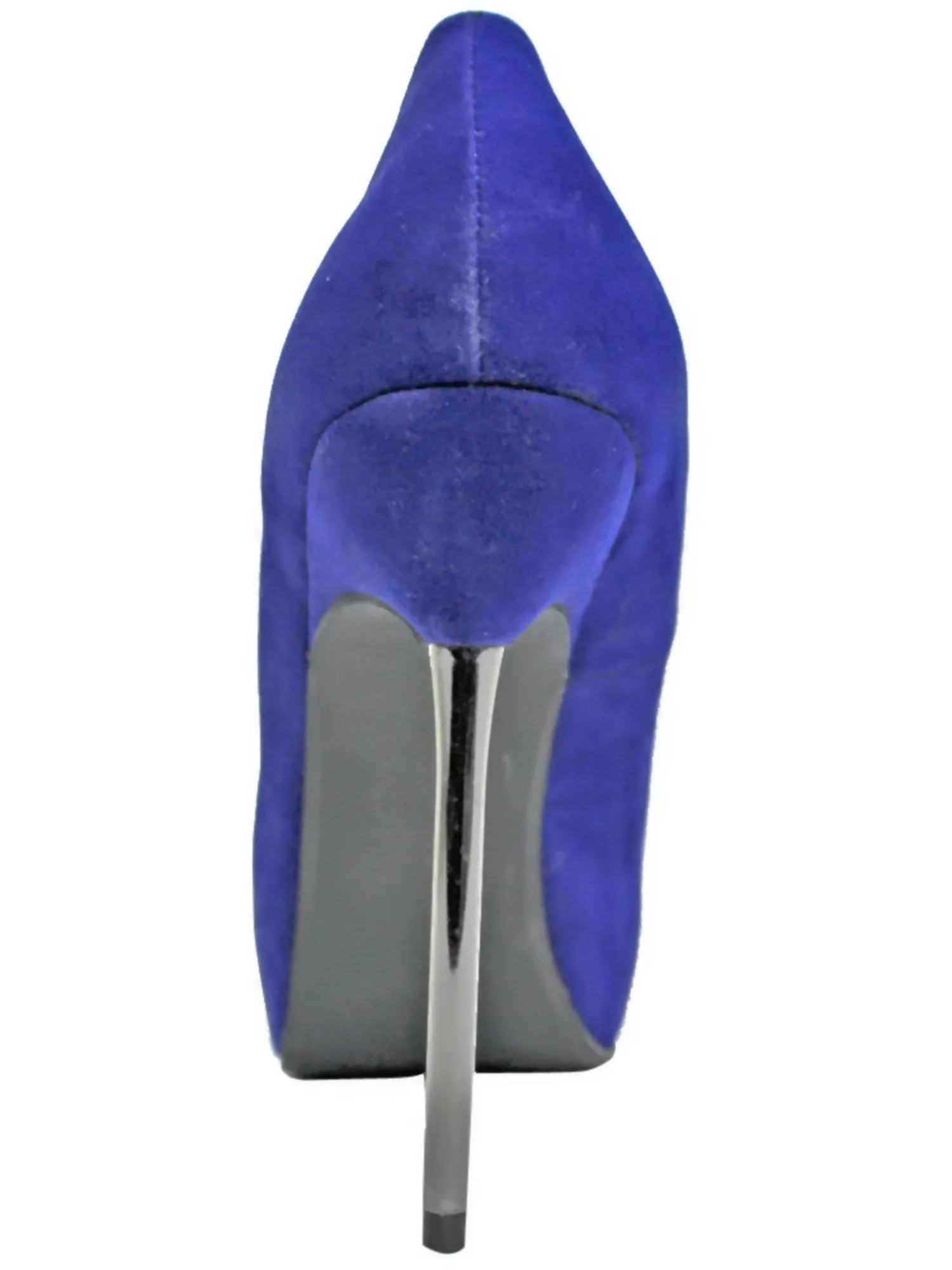 Royal Blue Stiletto Womens Faux Suede Platform Pumps Size 7