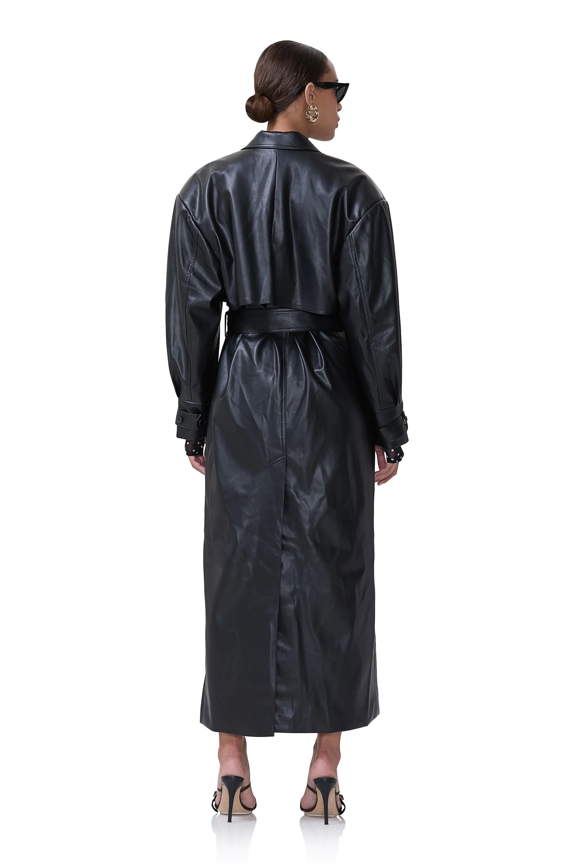 Saint Barrel Sleeve Trench Coat - Noir