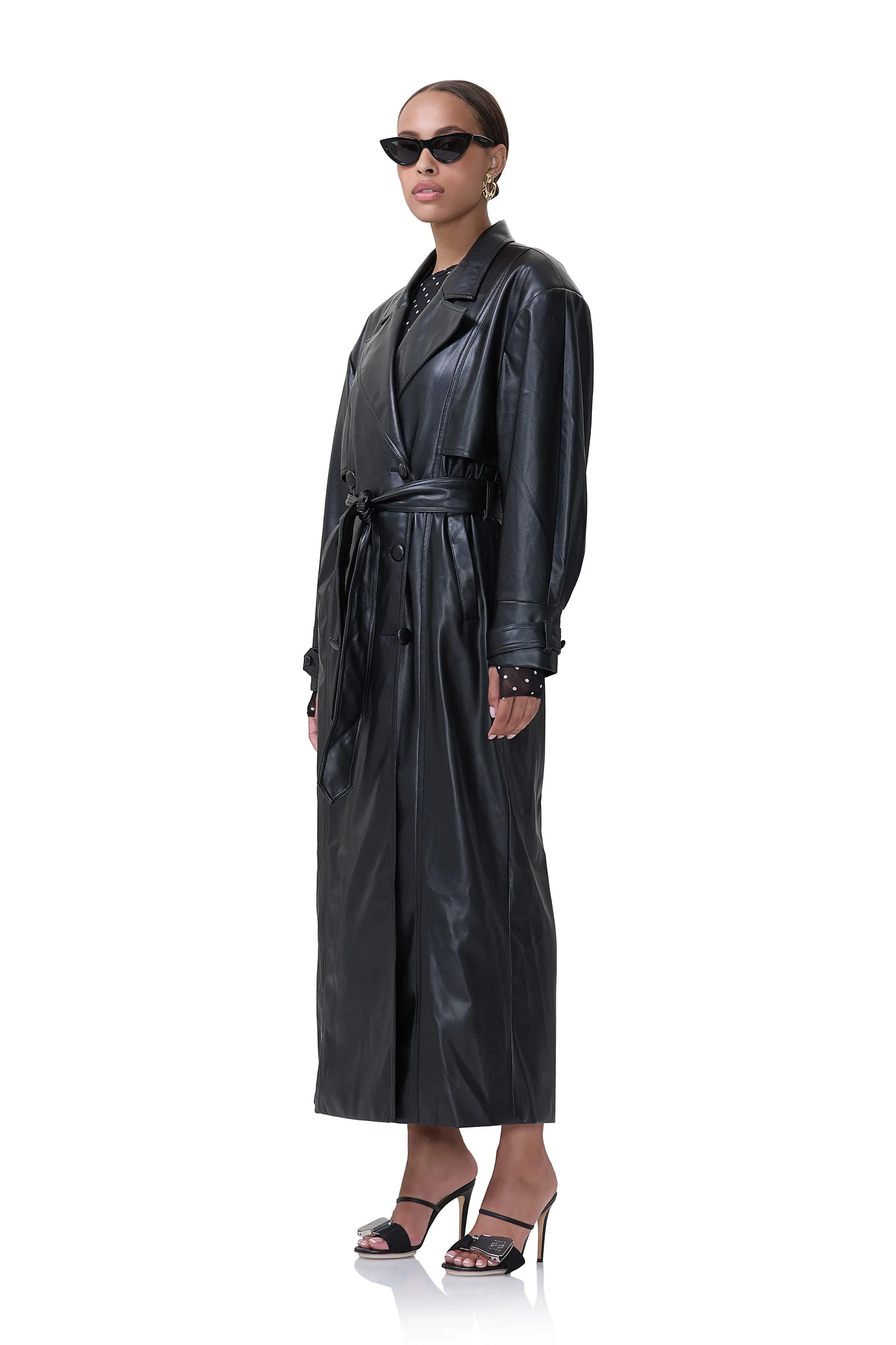 Saint Barrel Sleeve Trench Coat - Noir