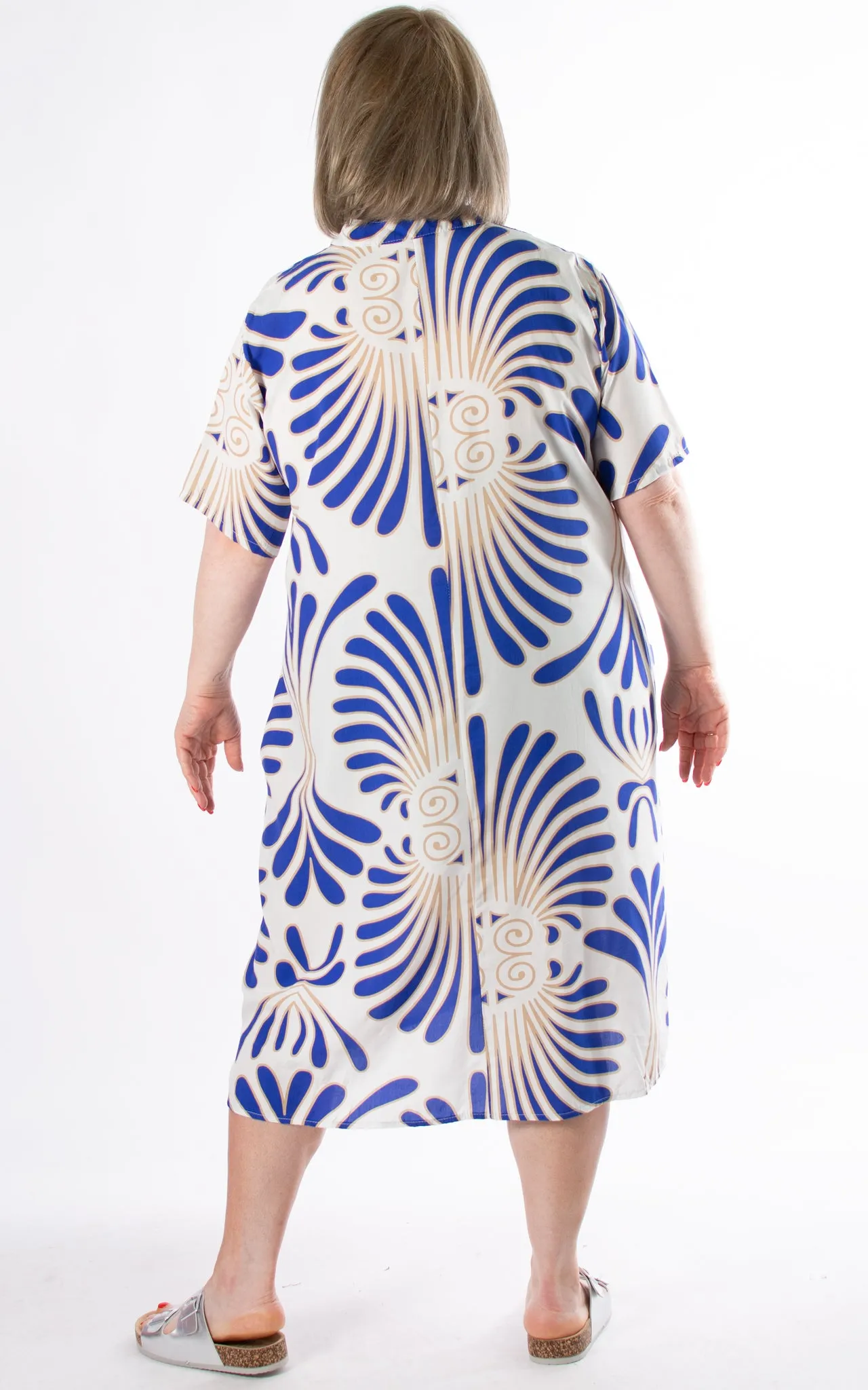 Sharon Pattern Dress | Cobalt