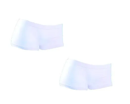 Smooth Seamless Boyshorts - White - Large