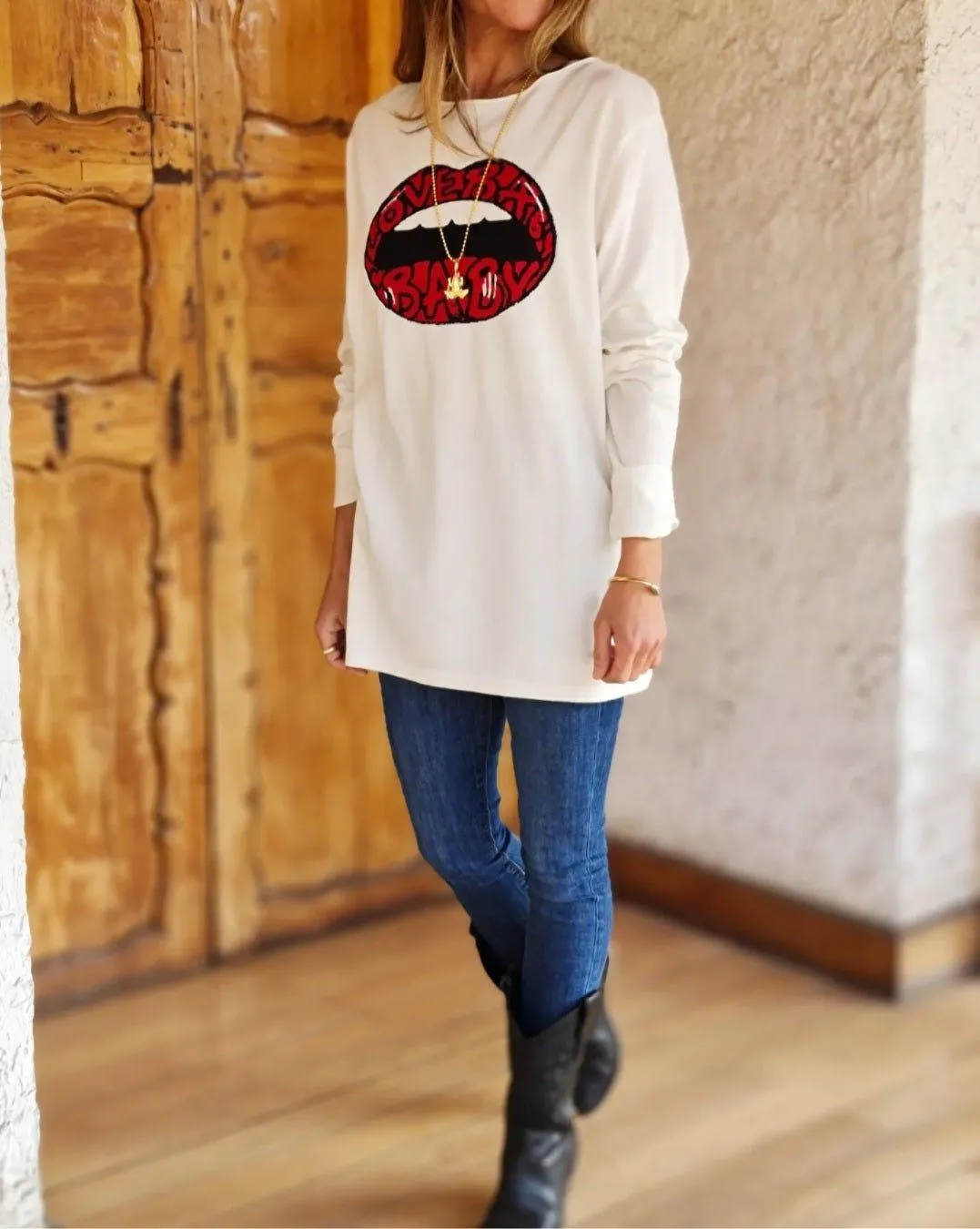 Sweater Love Baby Blanco 55% de Dcto.