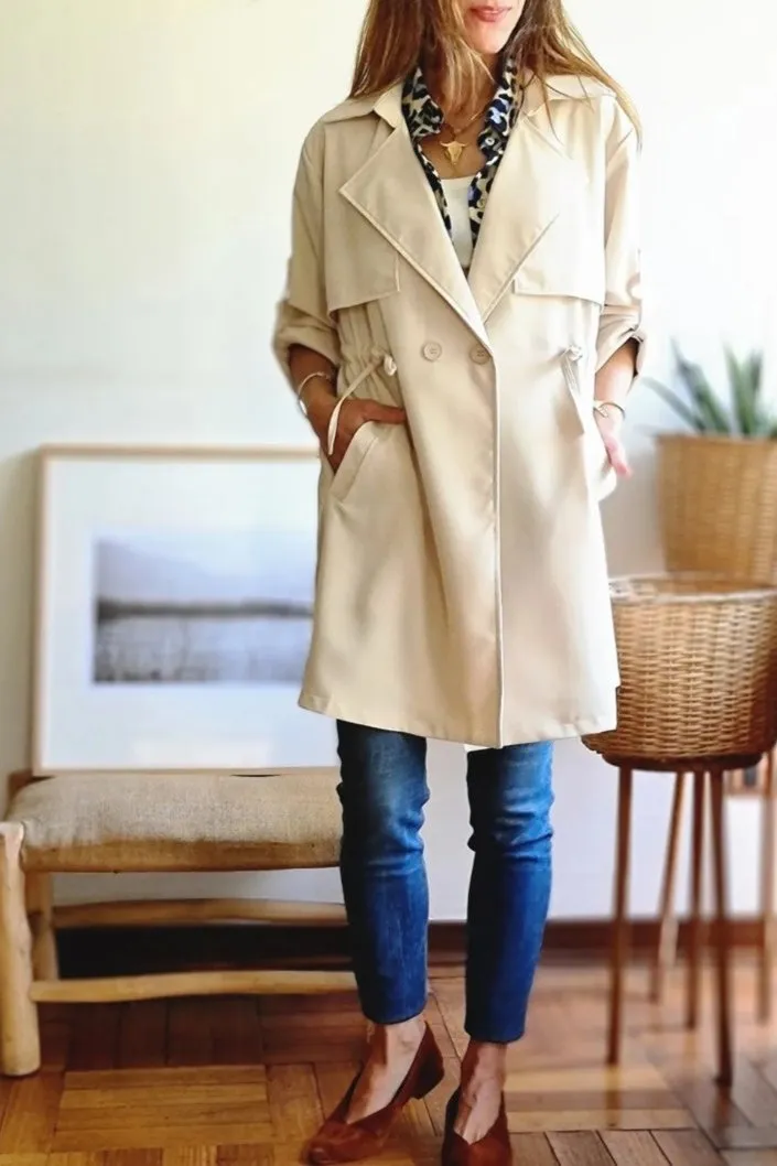 Tapado/Trench Jacinta Crema.