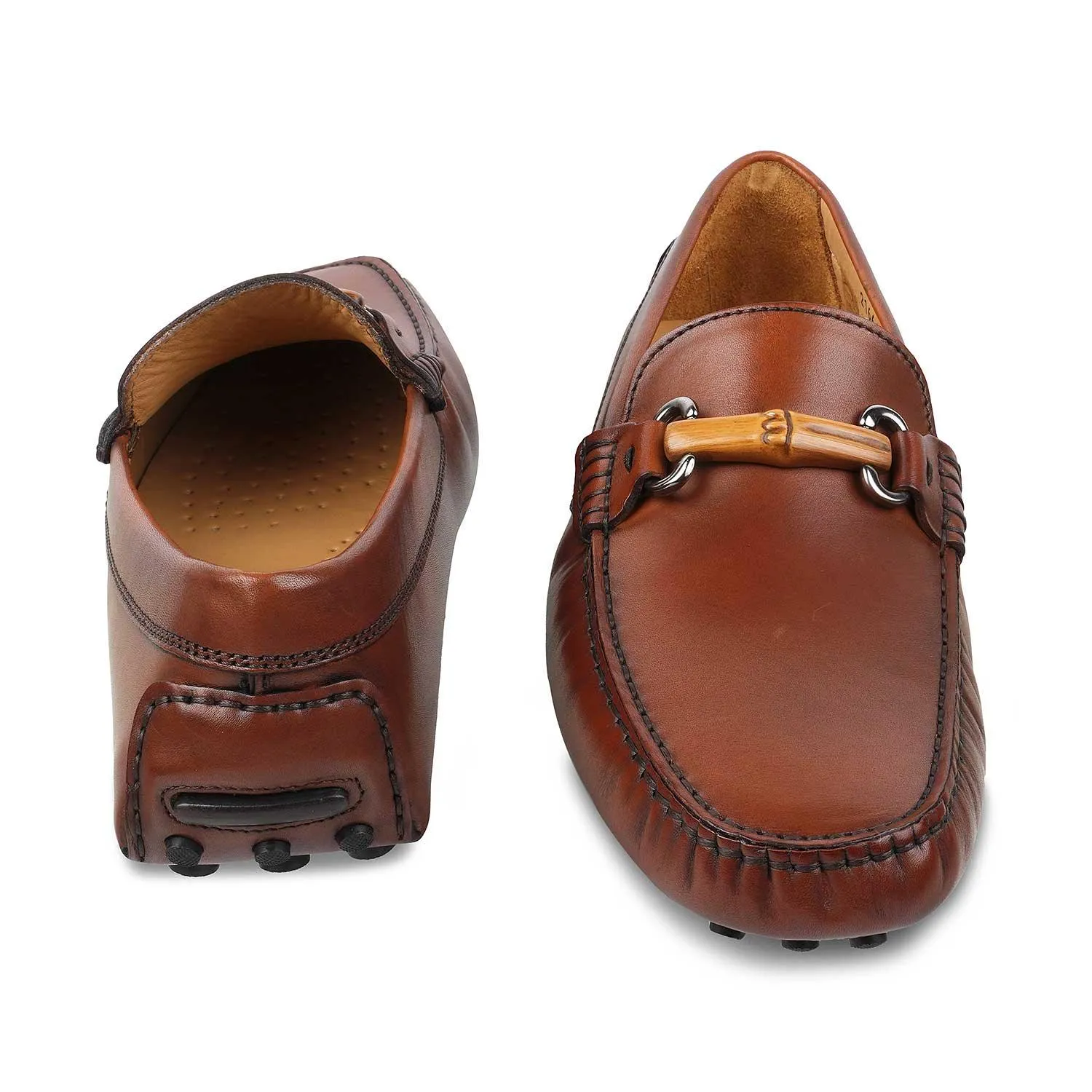 The Mirocleto Brown Men's Handcrafted Leather Driving Loafers Tresmode