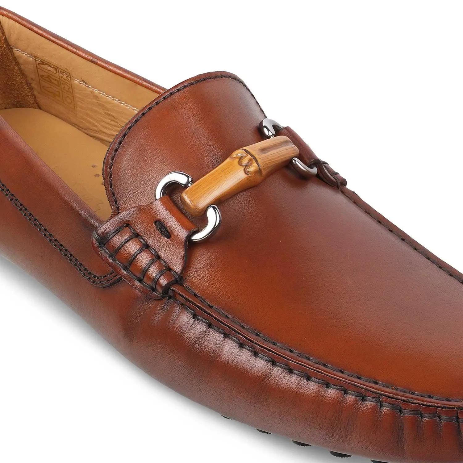 The Mirocleto Brown Men's Handcrafted Leather Driving Loafers Tresmode