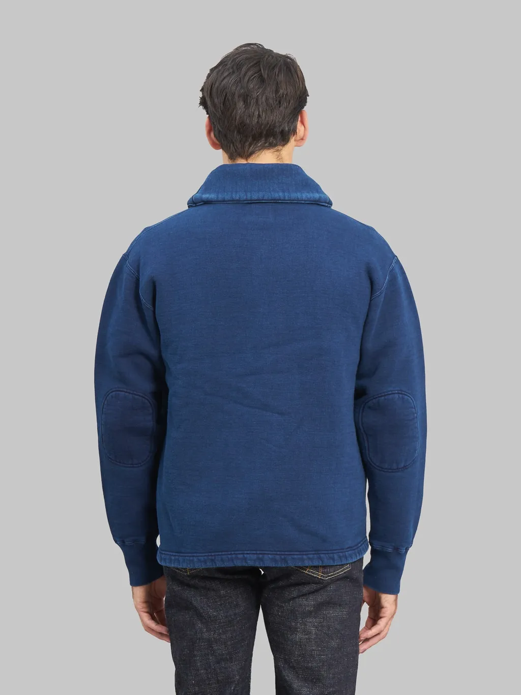 The Strike Gold Indigo Loopwheeled Shawl Collar Cardigan