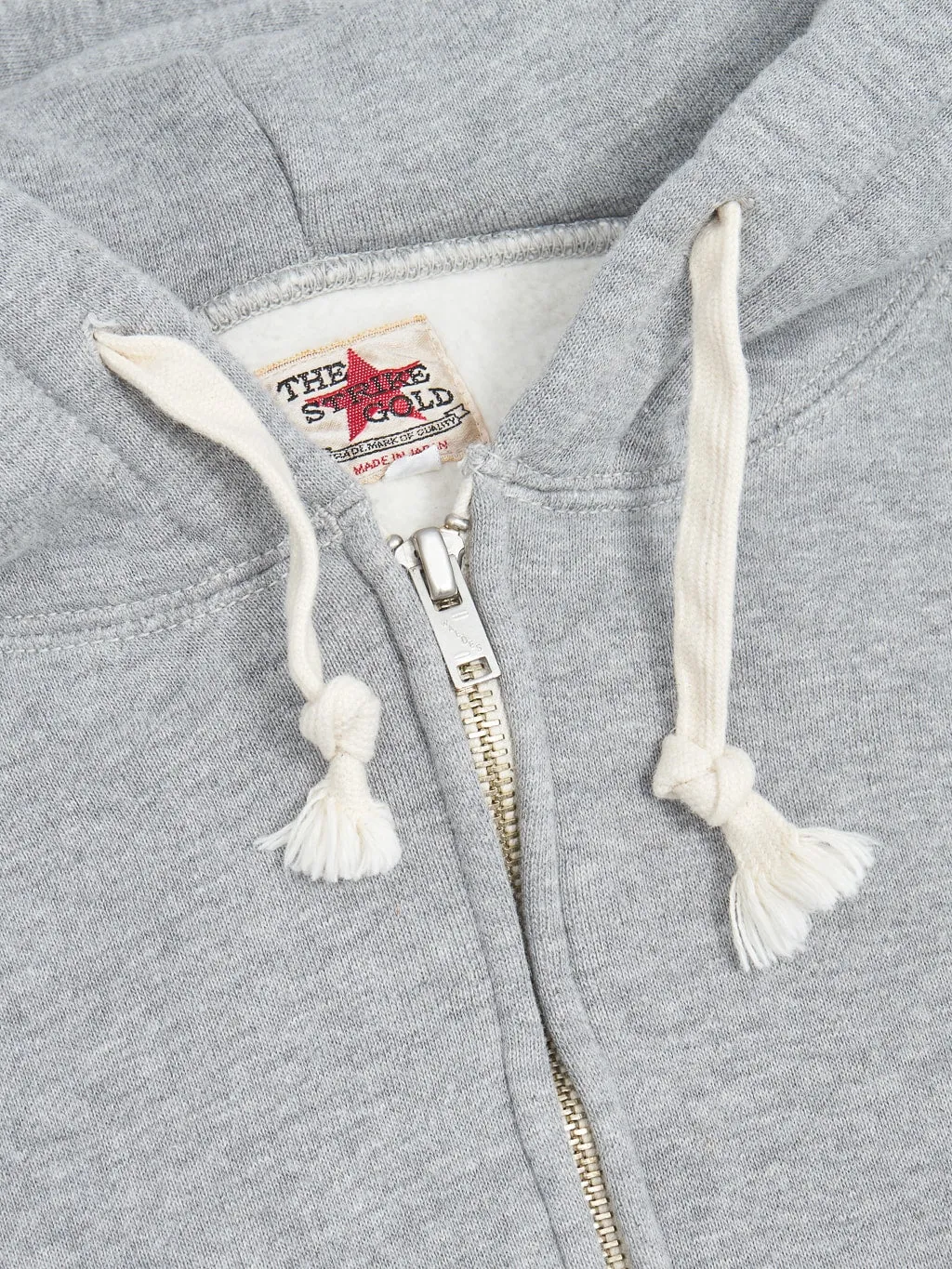 The Strike Gold Loopwheeled Zip Hoodie Grey