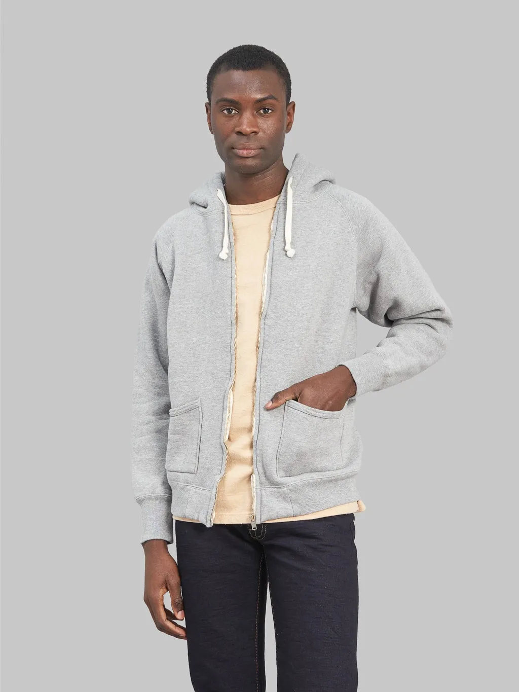 The Strike Gold Loopwheeled Zip Hoodie Grey