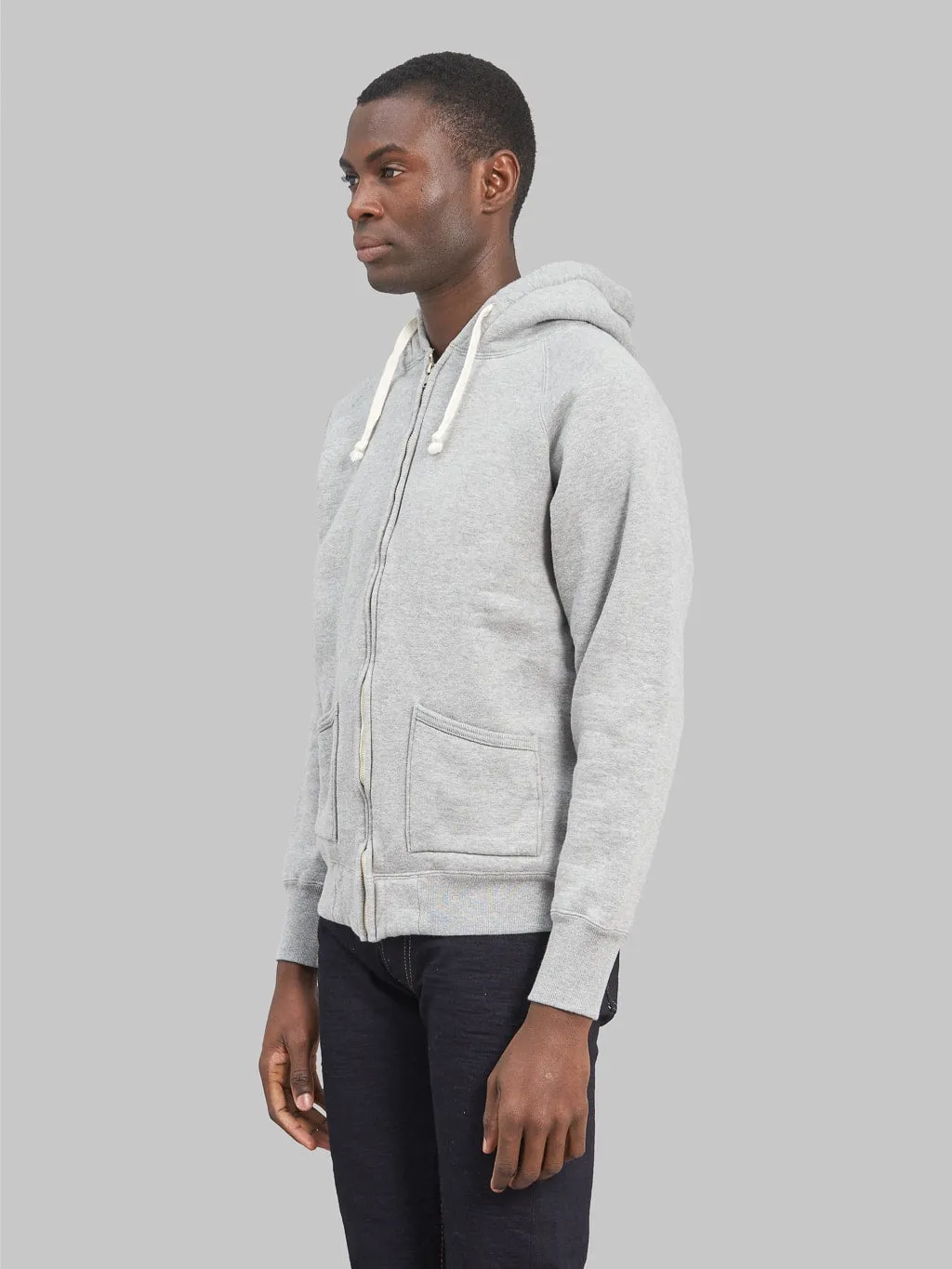 The Strike Gold Loopwheeled Zip Hoodie Grey